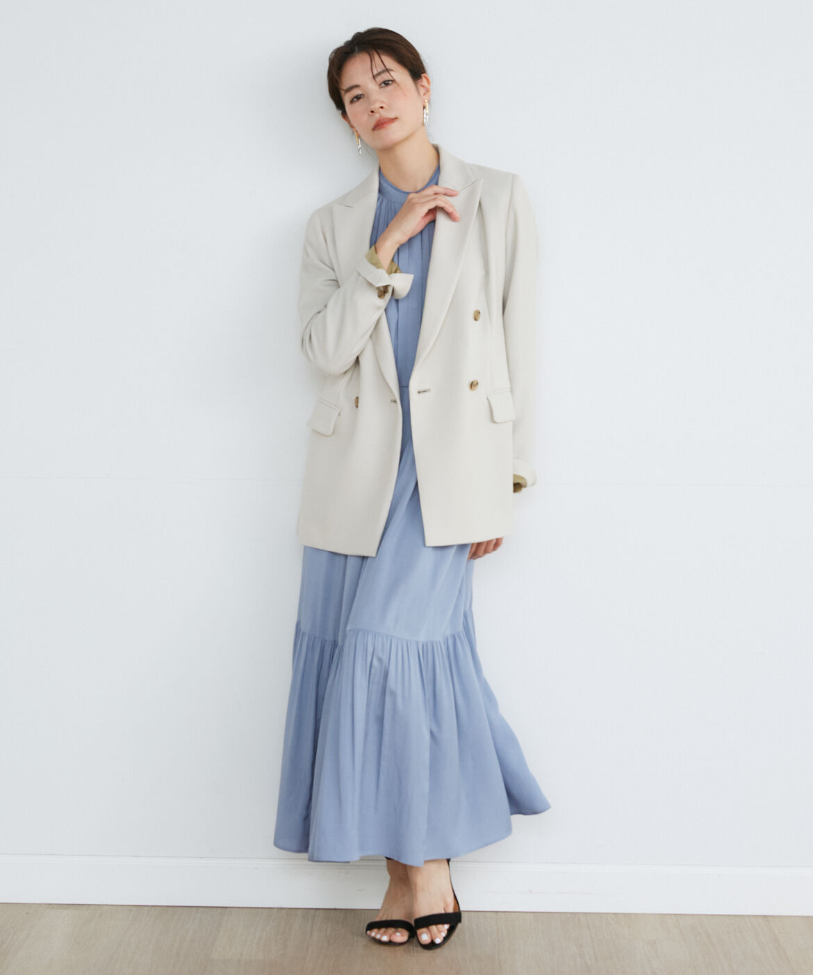 INED「定番ダブルブレストジャケット」|テーラードジャケット|