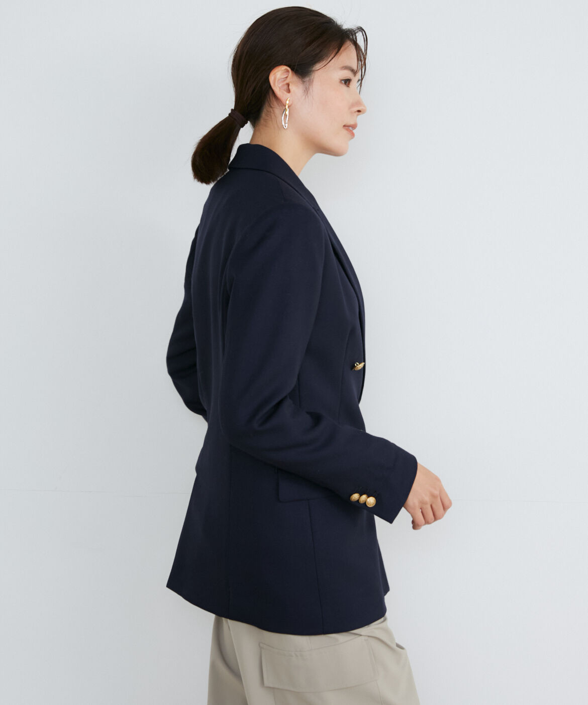 INED「定番ダブルブレストジャケット」|テーラードジャケット|