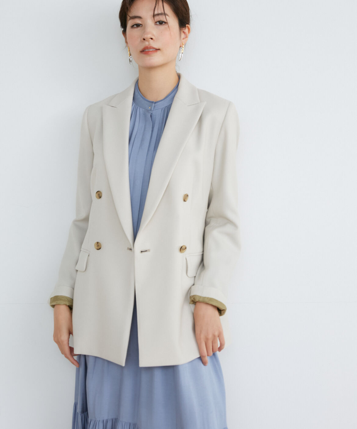 INED「定番ダブルブレストジャケット」|テーラードジャケット|