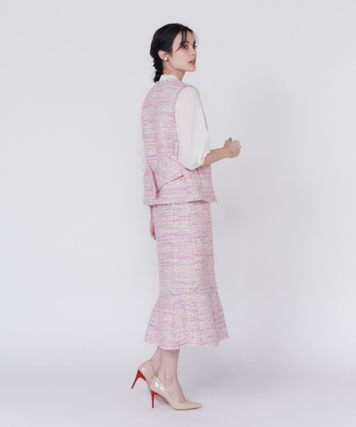 Maglie le cassetto「《M Maglie le cassetto》ツイードマーメイドスカート」|タイト|