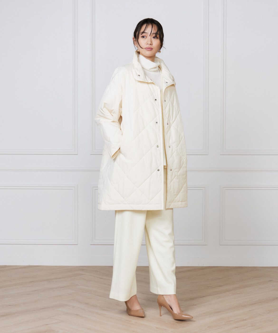 Le Souk「中綿キルティングスタンドコート《LIMONTA EAST》」|ピーコート|