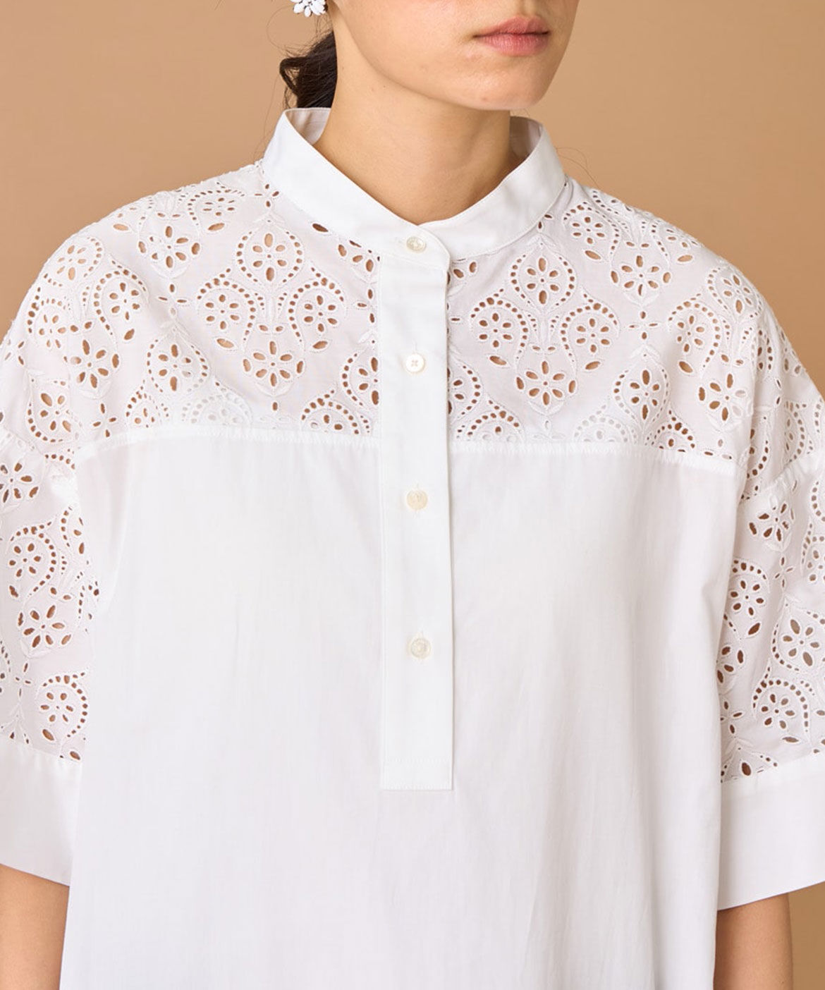 INED「TICCA レースハーフスリーブシャツワンピース TBES-102」|その他|