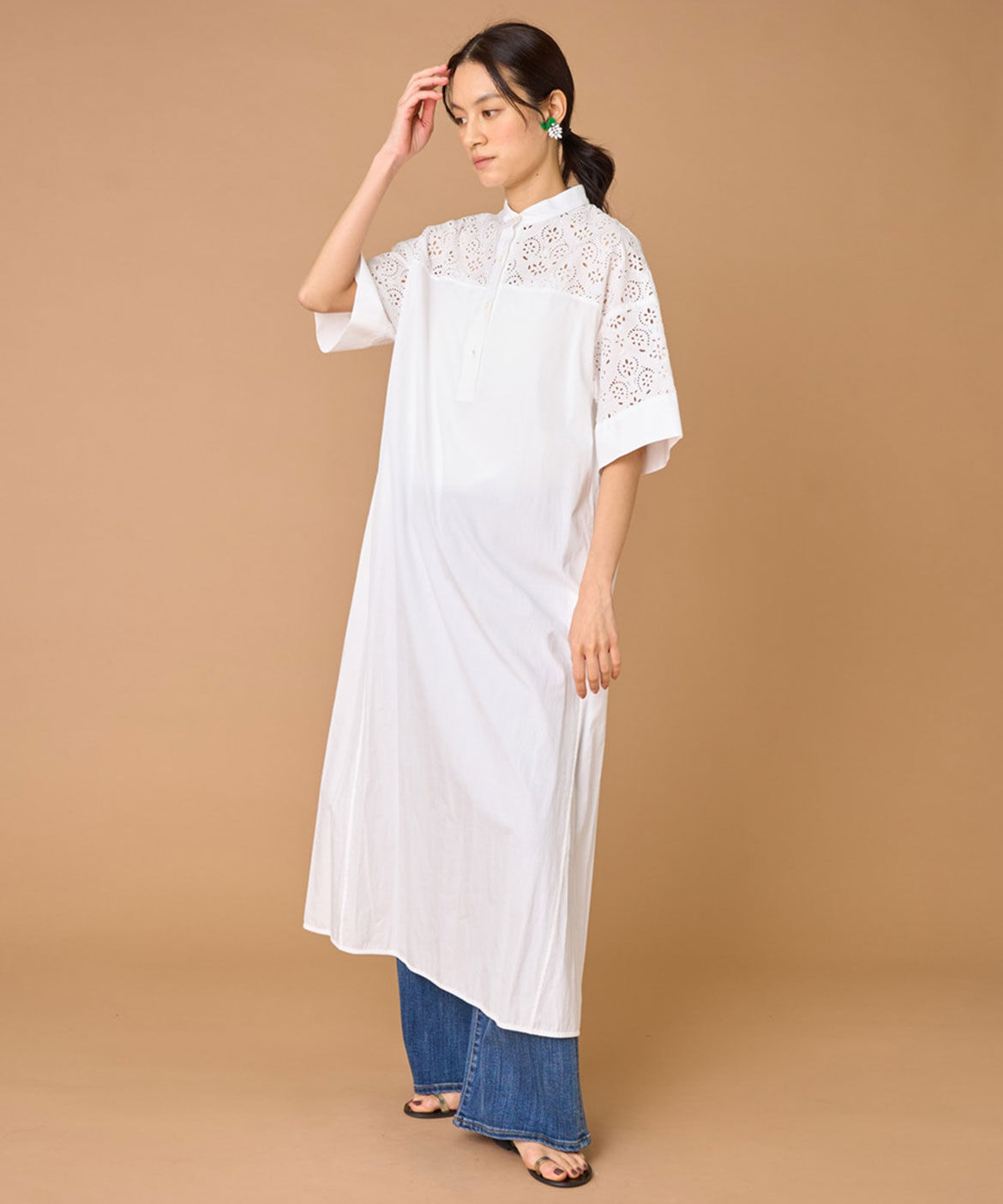 INED「TICCA レースハーフスリーブシャツワンピース TBES-102」|その他|