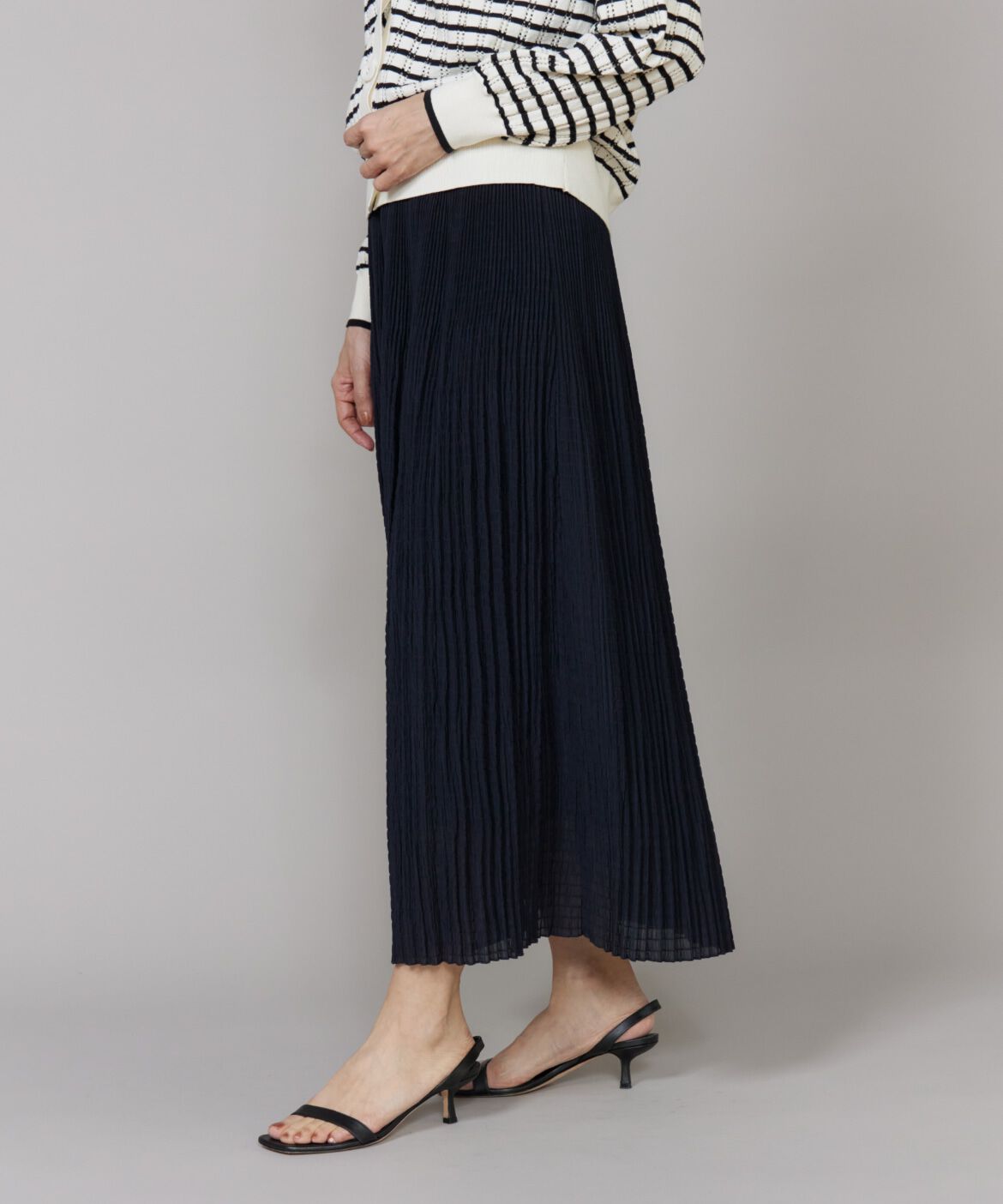 Le Souk「ギャザースカート」|スカート|ネイビー