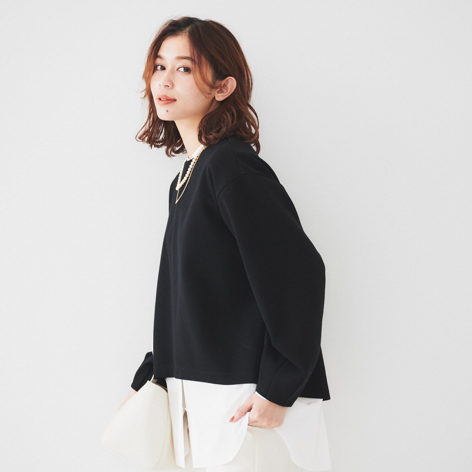 UNTITLED「【洗える/後ろファスナー】ダンボールプルオーバー」|Tシャツ・カットソー|