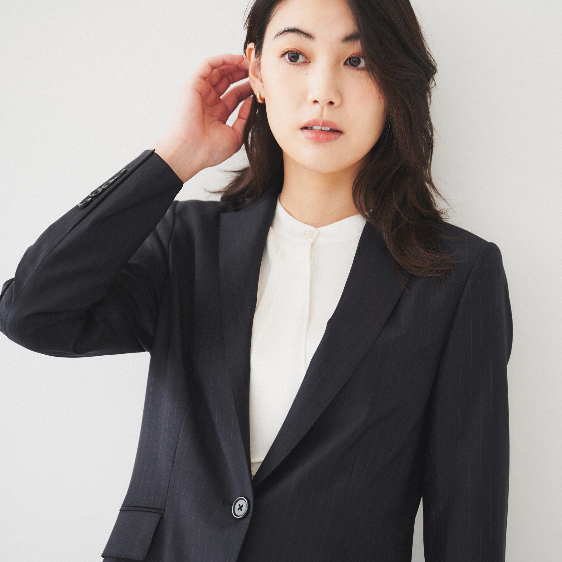 UNTITLED「【通勤スーツ】ウーステッド テーラードジャケット」|テーラードジャケット|ネイビー(394)