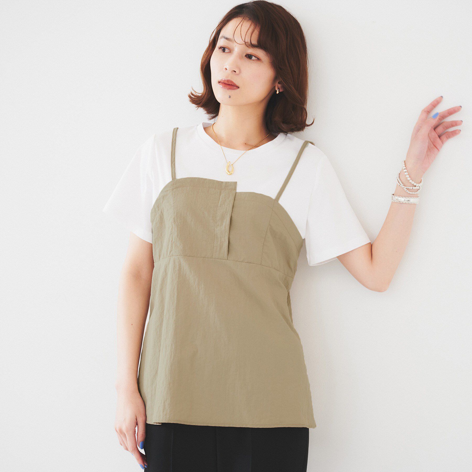 UNTITLED「【洗える/Tシャツ】ビスチェドッキングプルオーバー」|Tシャツ・カットソー|