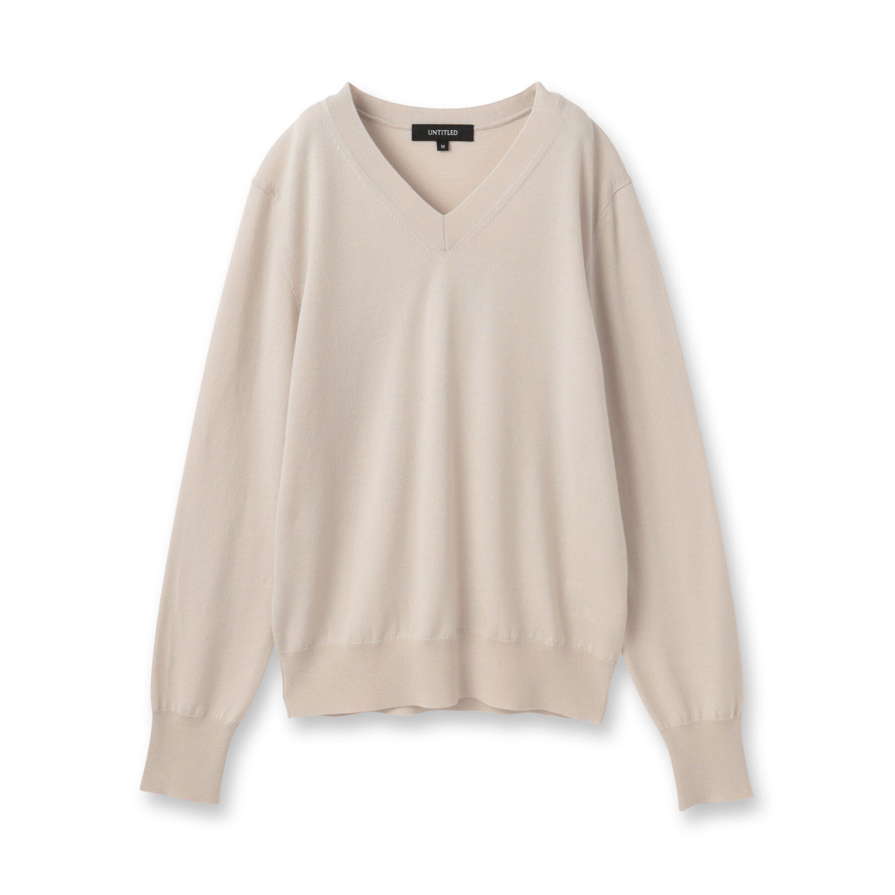 UNTITLED「【洗える/ウール100%】Vネックウールニット」|ニット・セーター|