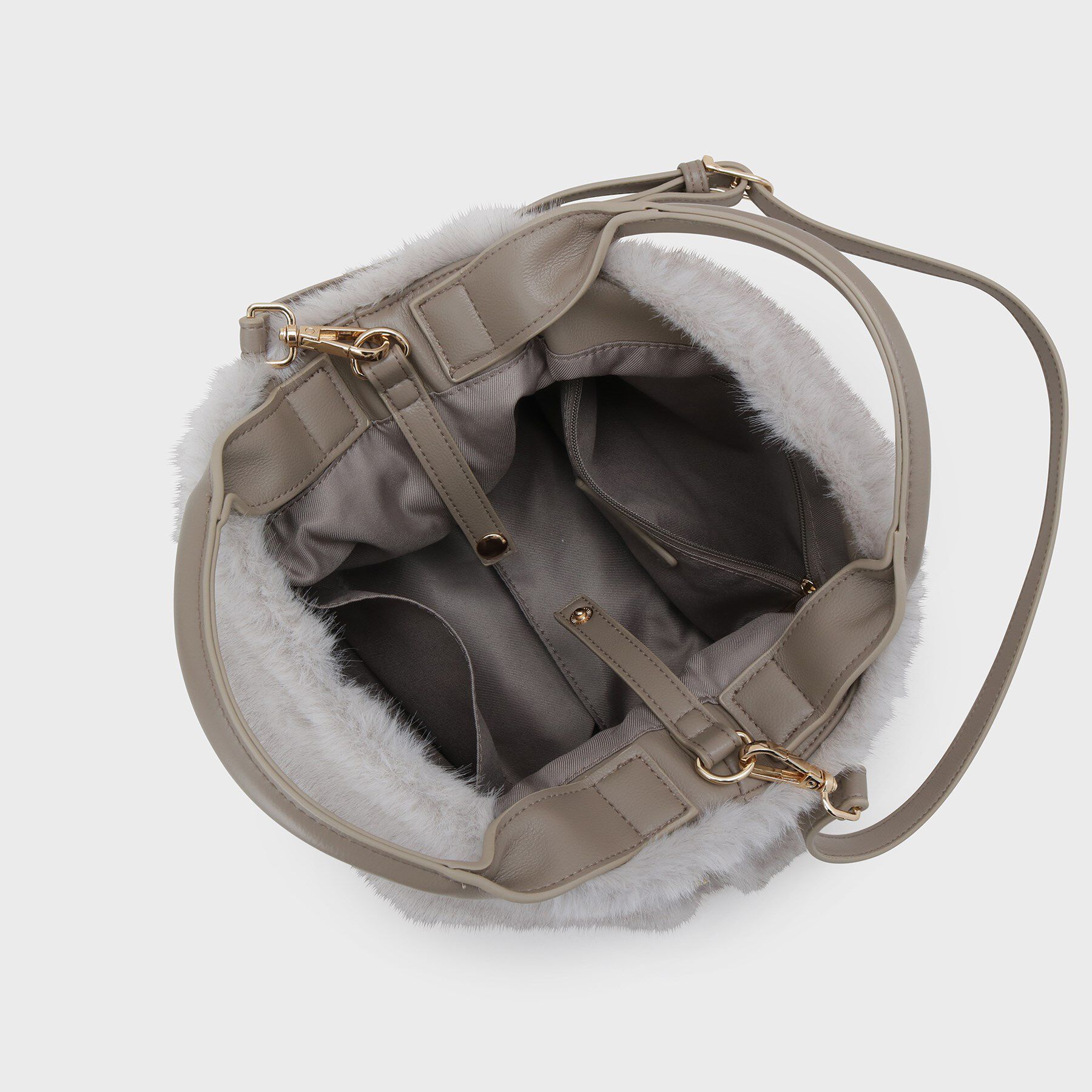 UNTITLED「ミニフェイクファーショルダー」|ハンドバッグ|