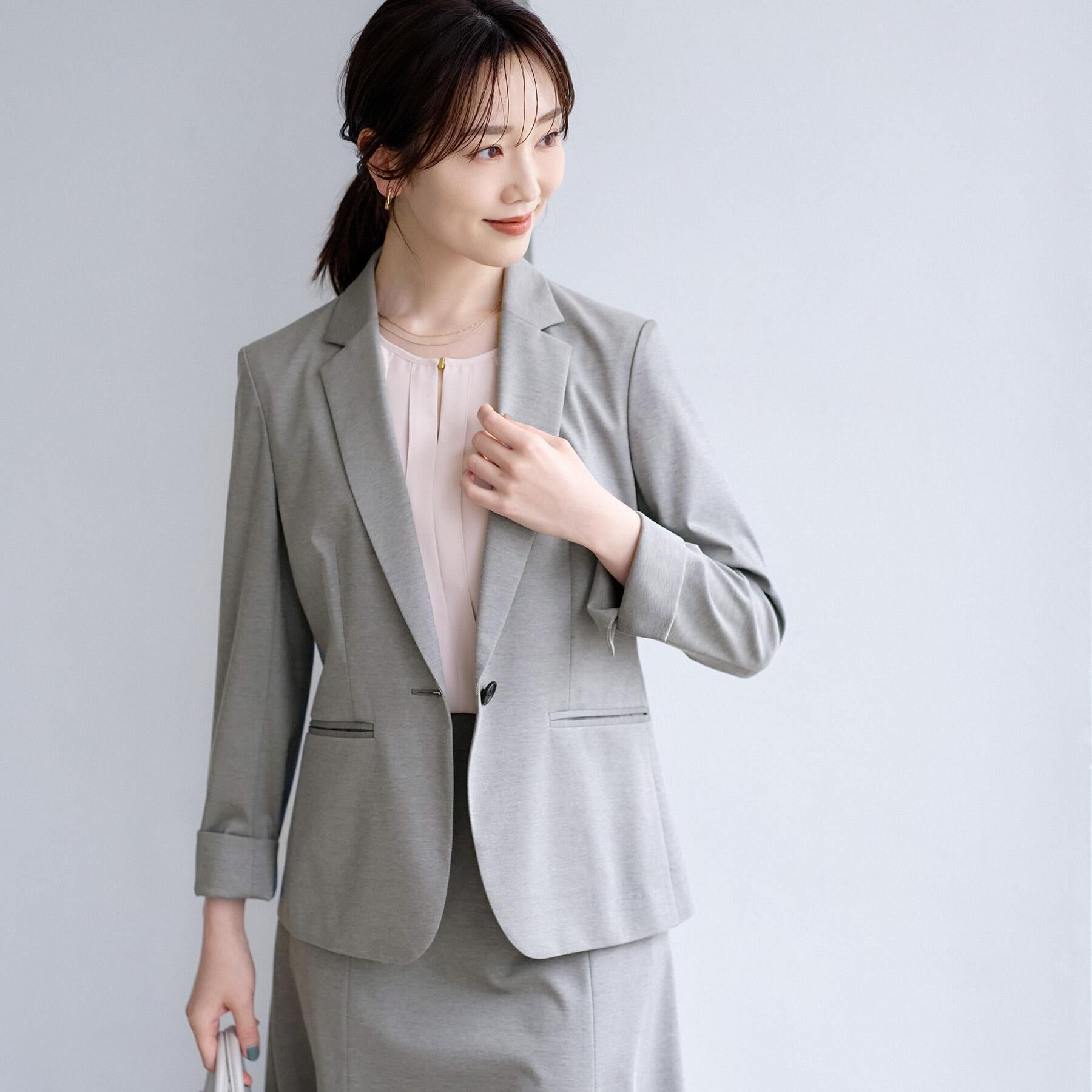 UNTITLED「【UV/接触冷感/スーツ】ジャージテーラードジャケット」|テーラードジャケット|