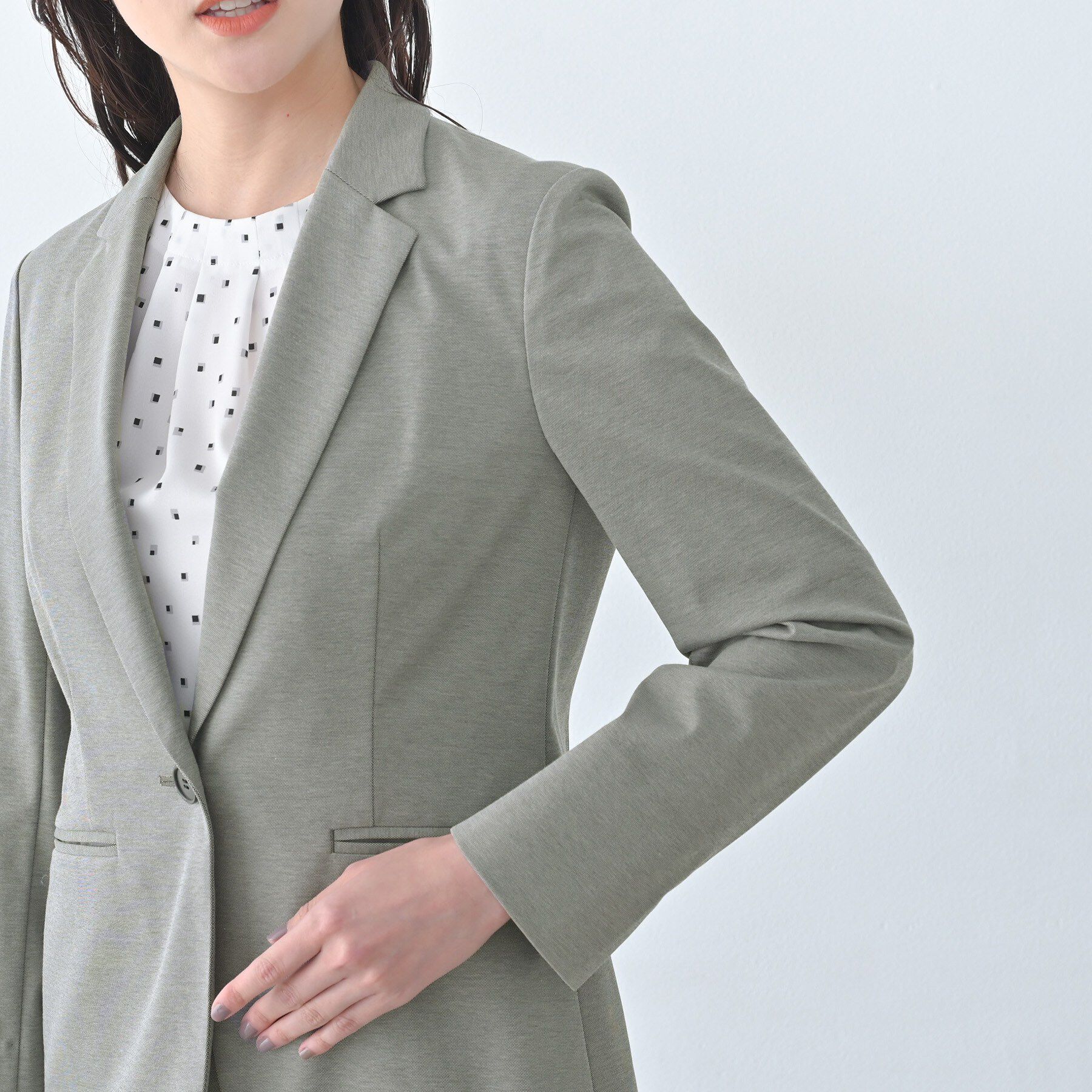 UNTITLED「【UV/接触冷感/スーツ】ジャージテーラードジャケット」|テーラードジャケット|