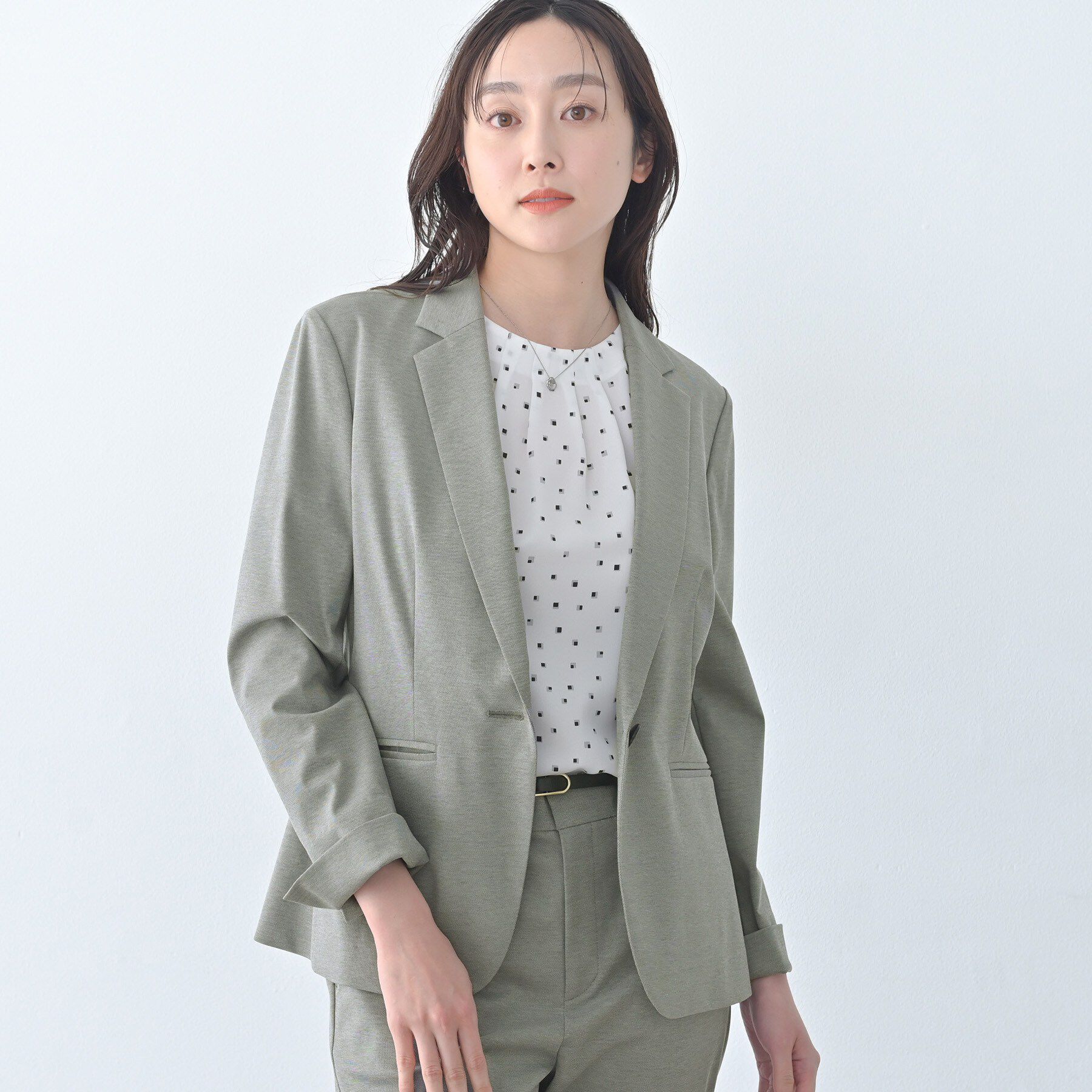 UNTITLED「【UV/接触冷感/スーツ】ジャージテーラードジャケット」|テーラードジャケット|