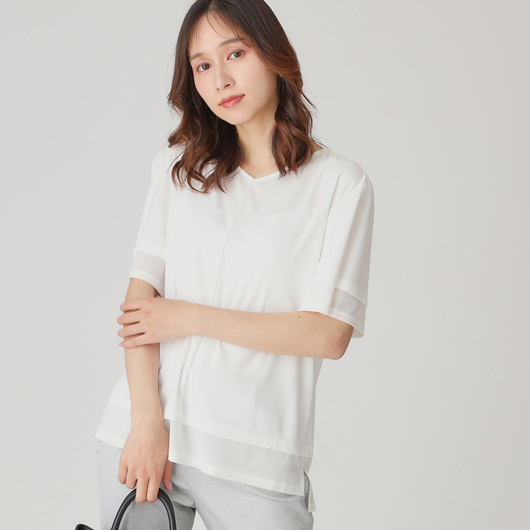 COUP DE CHANCE「【手洗い可】リラクシージャージトップス」|Tシャツ・カットソー|