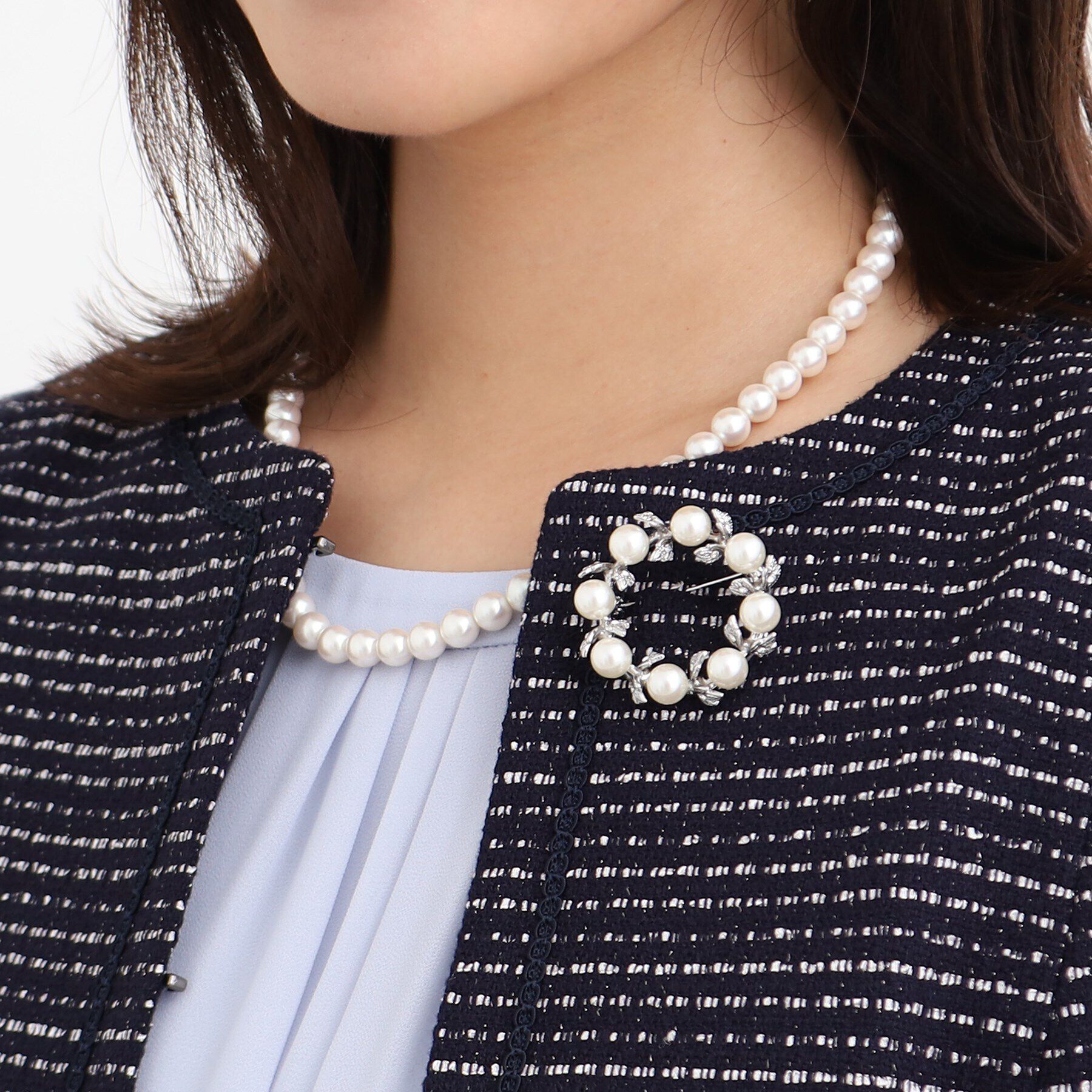 Reflect「【夏SALE／フォーマルにも使える】パール調サークルブローチ」|ブローチ・コサージュ|