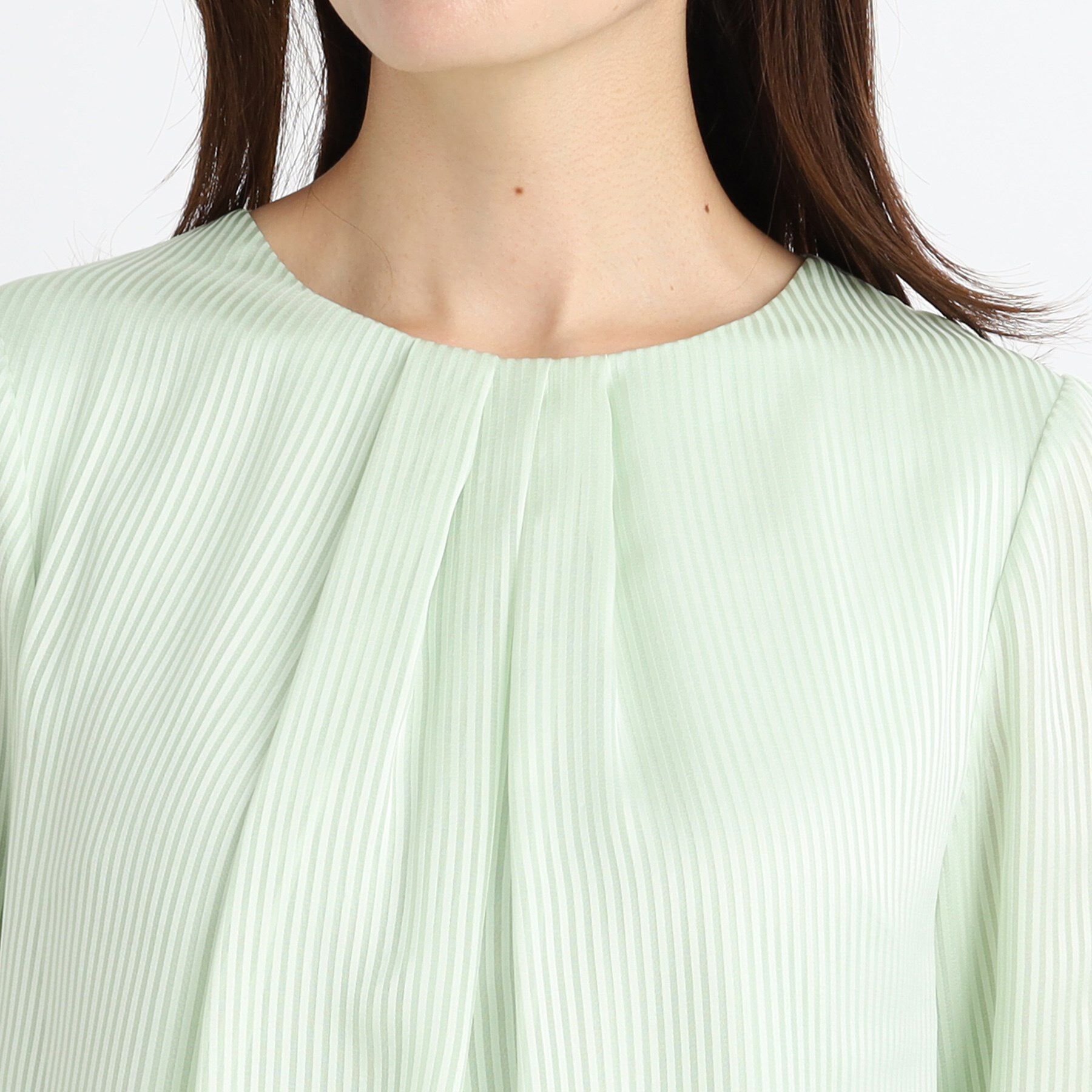 Reflect「【手洗い可】シアーシャドーストライプブラウス」|シャツ・ブラウス|