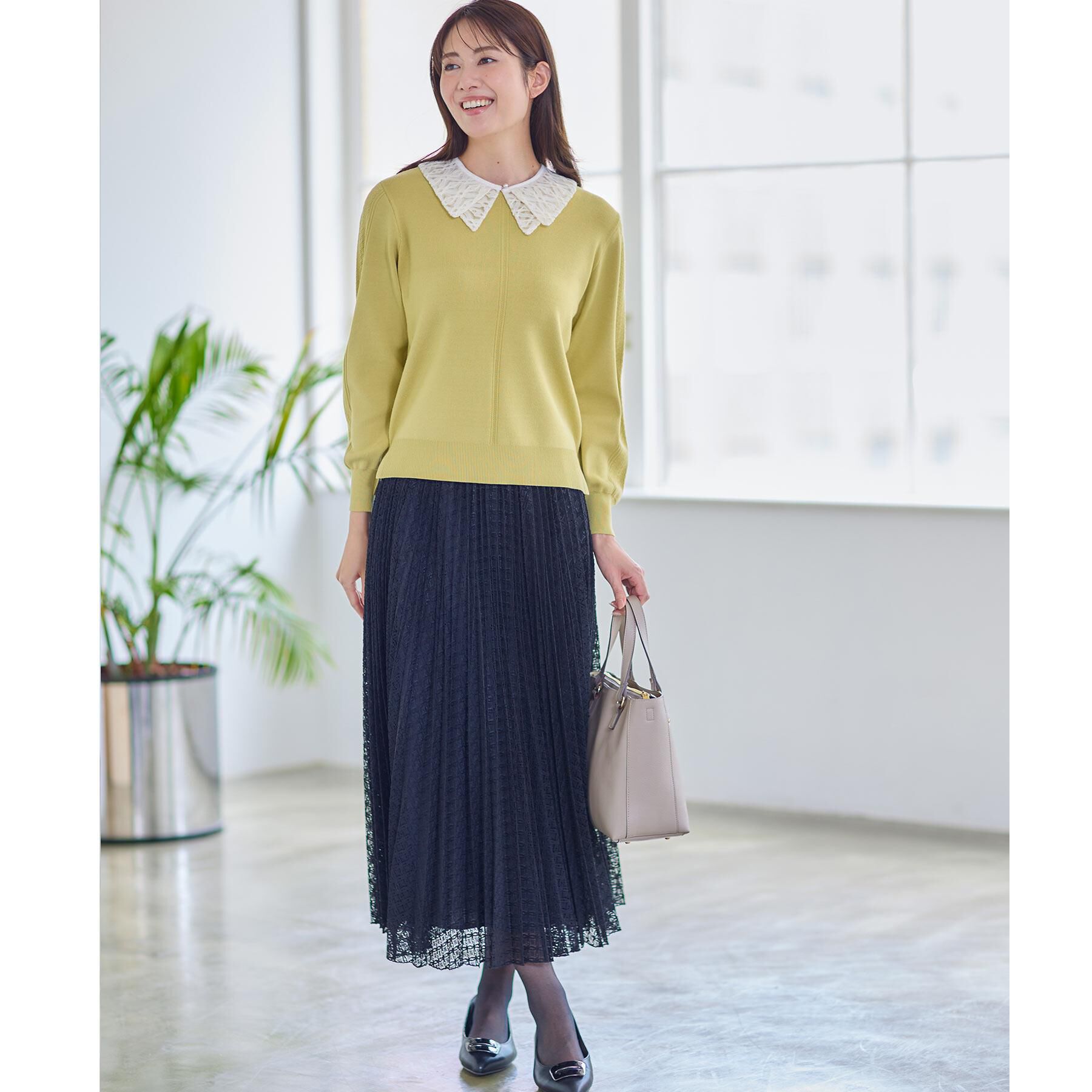 Reflect「【コーディネートのポイントに◎】パール調ボタン&times;レース付け衿」|その他|