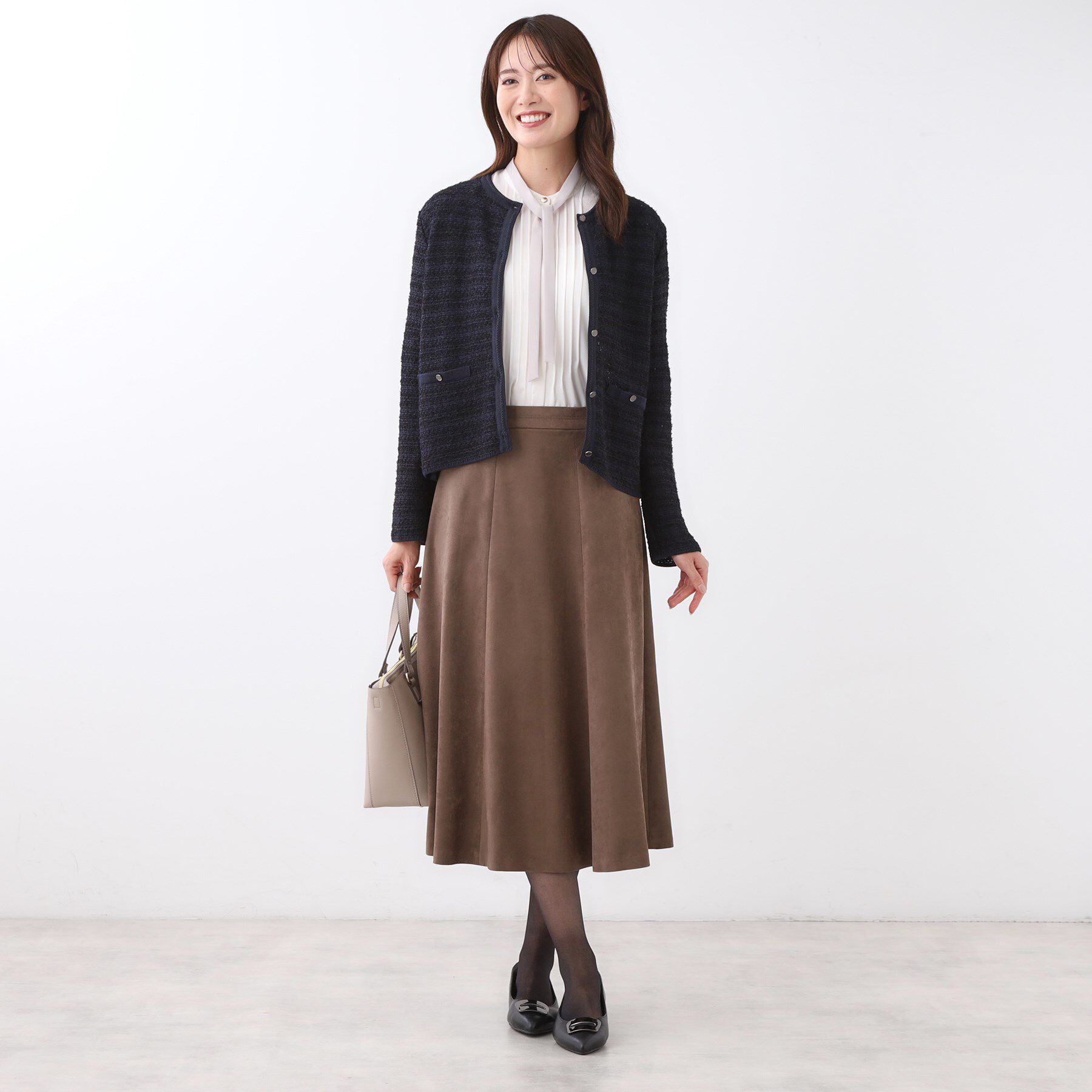 Reflect「【ライトアウター／ゆったりシルエット／気軽な羽織に◎】ドライタッチカーディガン」|カーディガン|