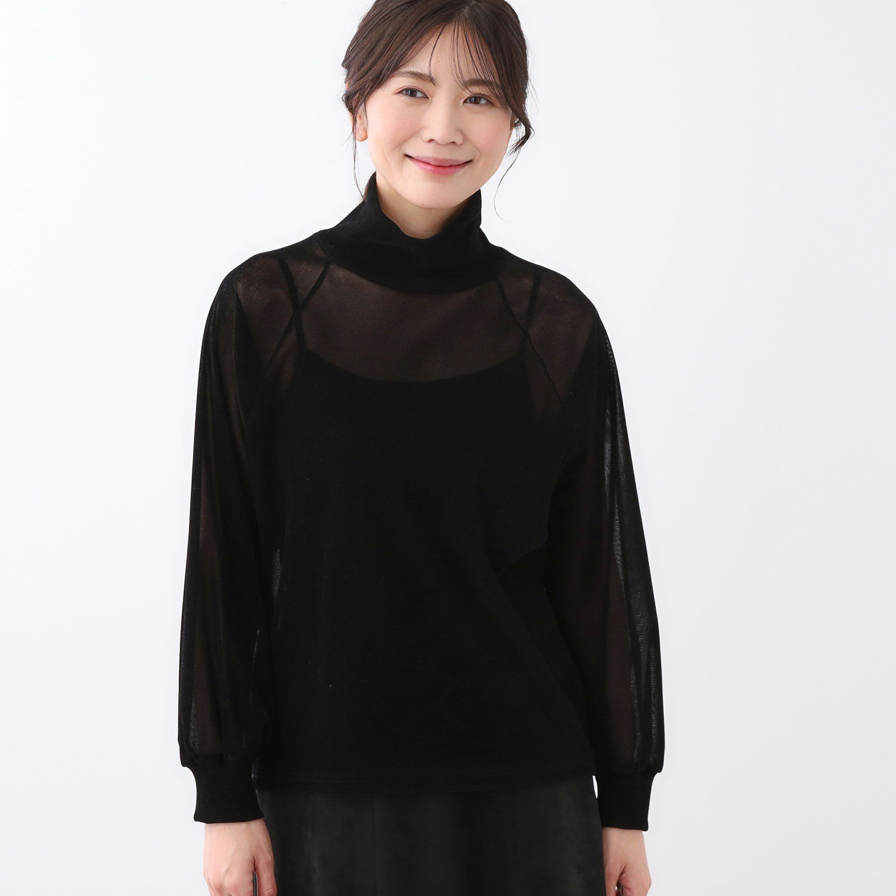 Reflect「【レイヤードスタイルのインナーに◎】タートル&times;ラグランスリーブプルオーバー」|Tシャツ・カットソー|