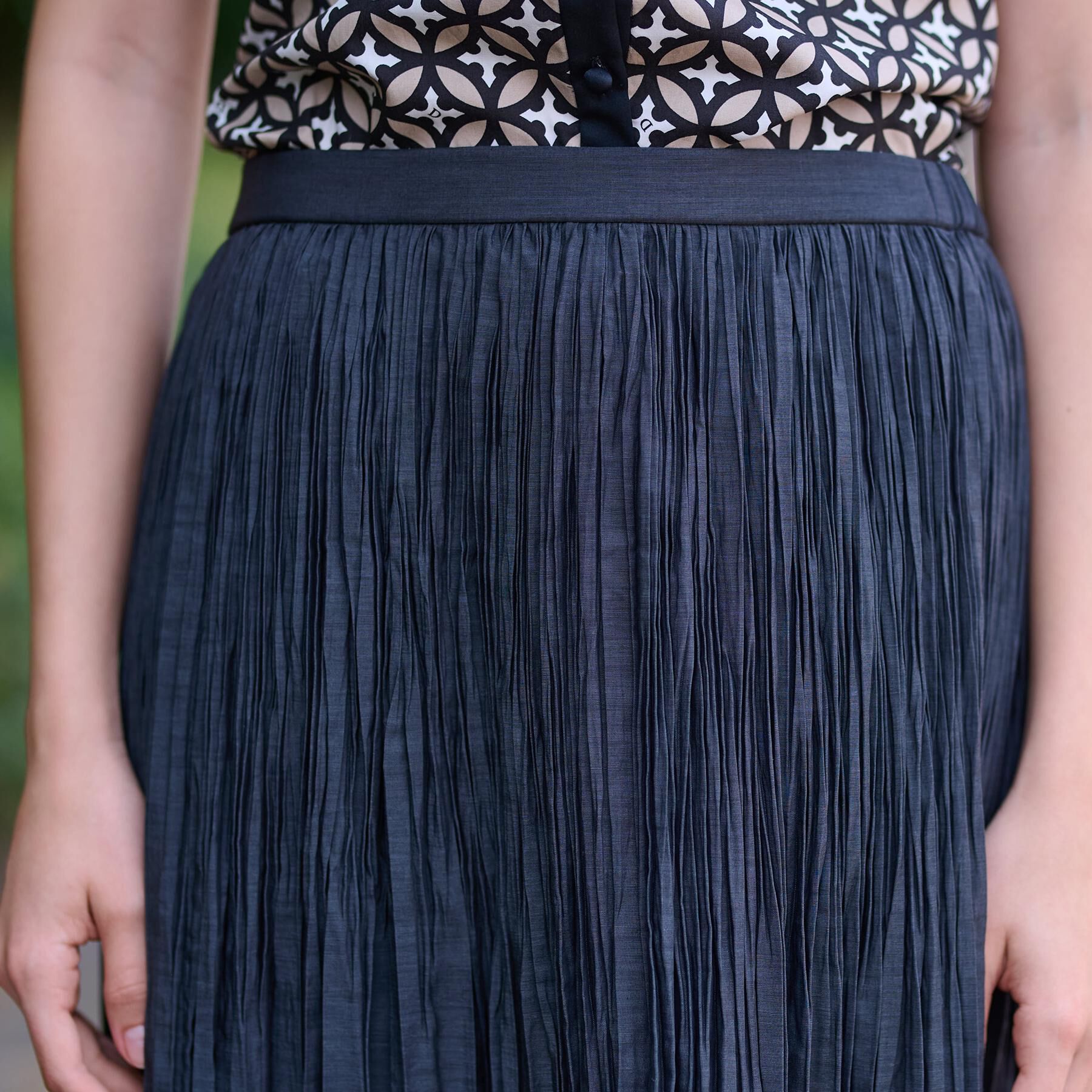 DRESSTERIOR「【ウエストゴム/ミディ丈】シアープリーツスカート」|スカート|