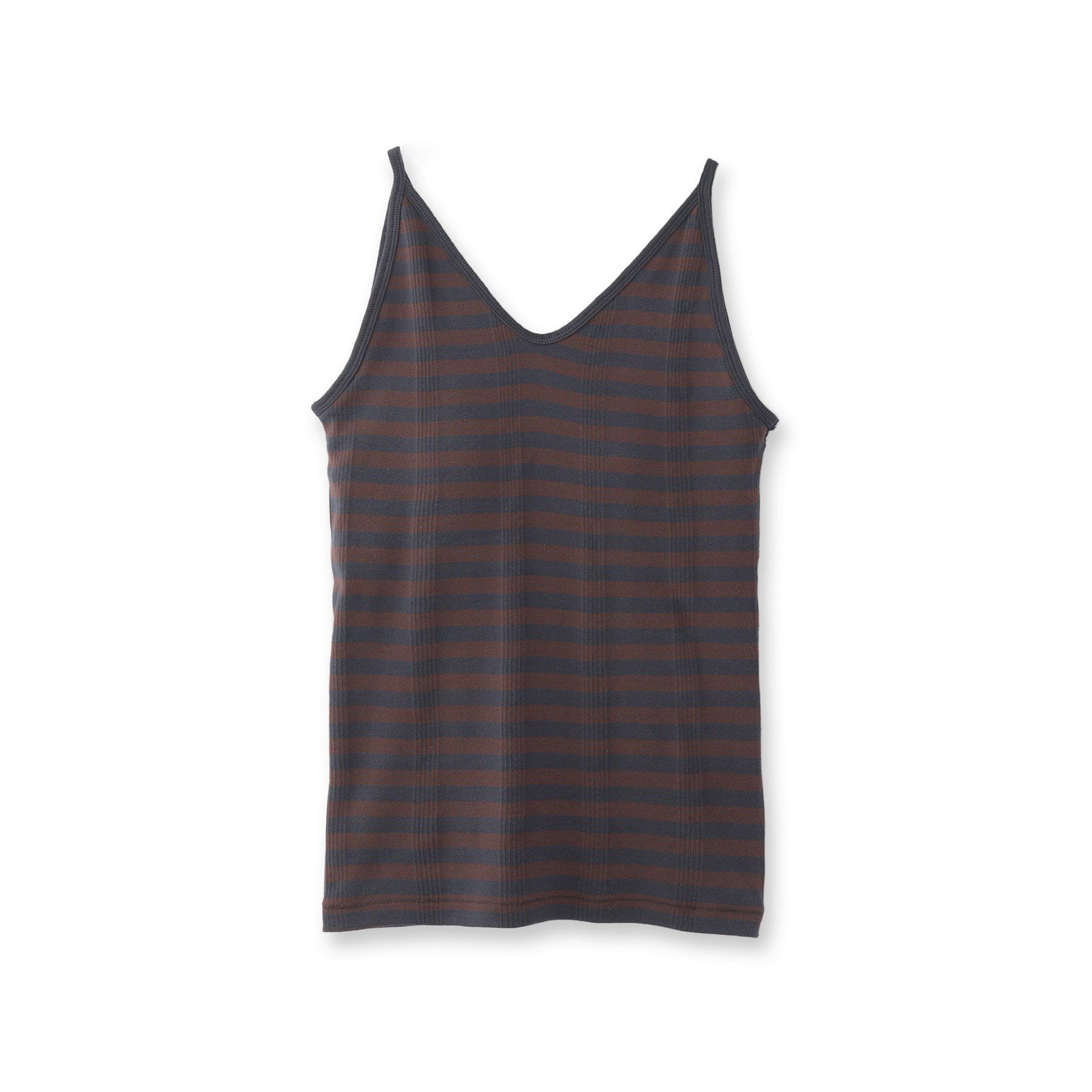 DRESSTERIOR「Robert．P．Miller（ロベルト・ピー・ミラー）パネルリブ カップ付き キャミタンクトップ」|キャミソール|トープ(354)