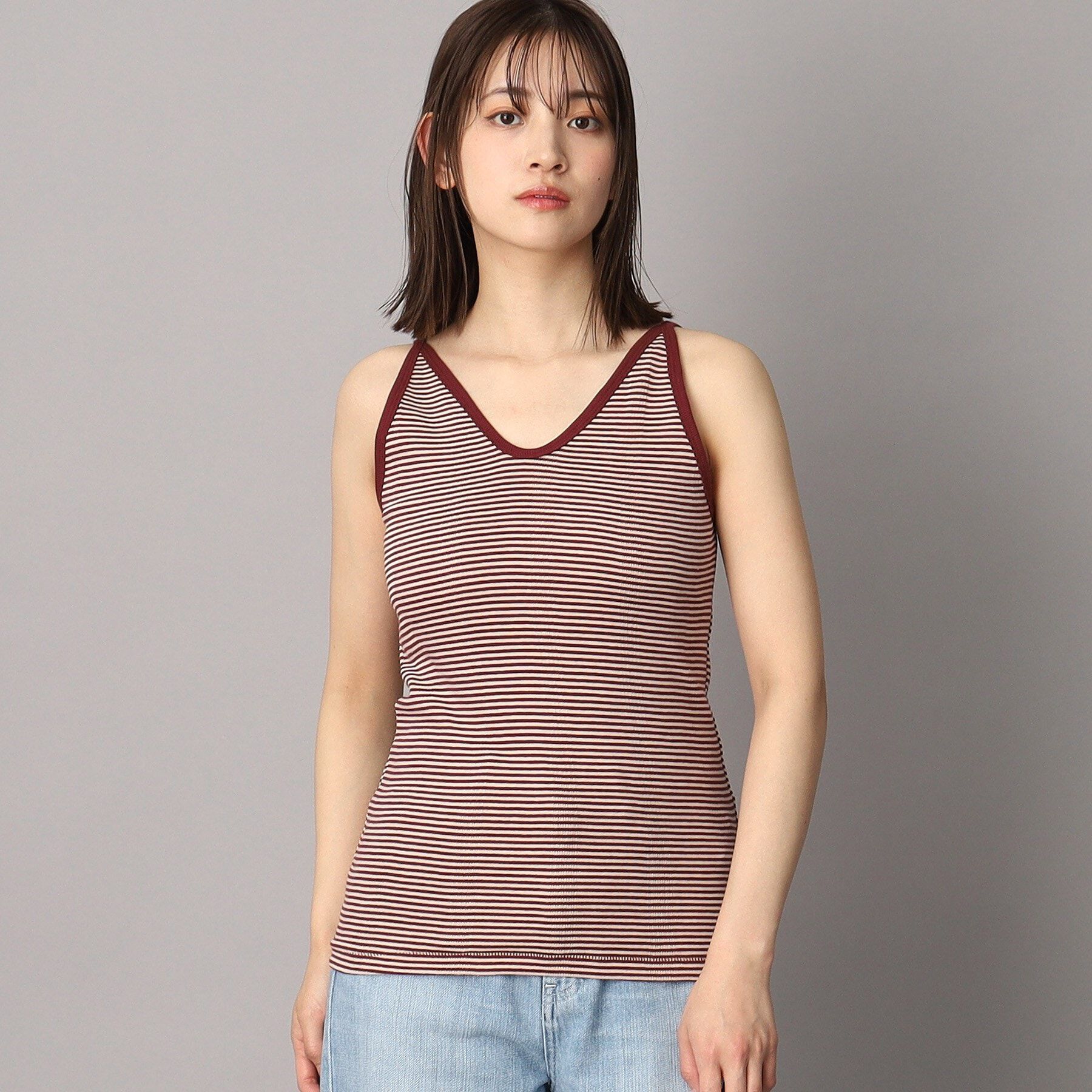 DRESSTERIOR「Robert．P．Miller（ロベルト・ピー・ミラー）パネルリブ カップ付き キャミタンクトップ」|キャミソール|