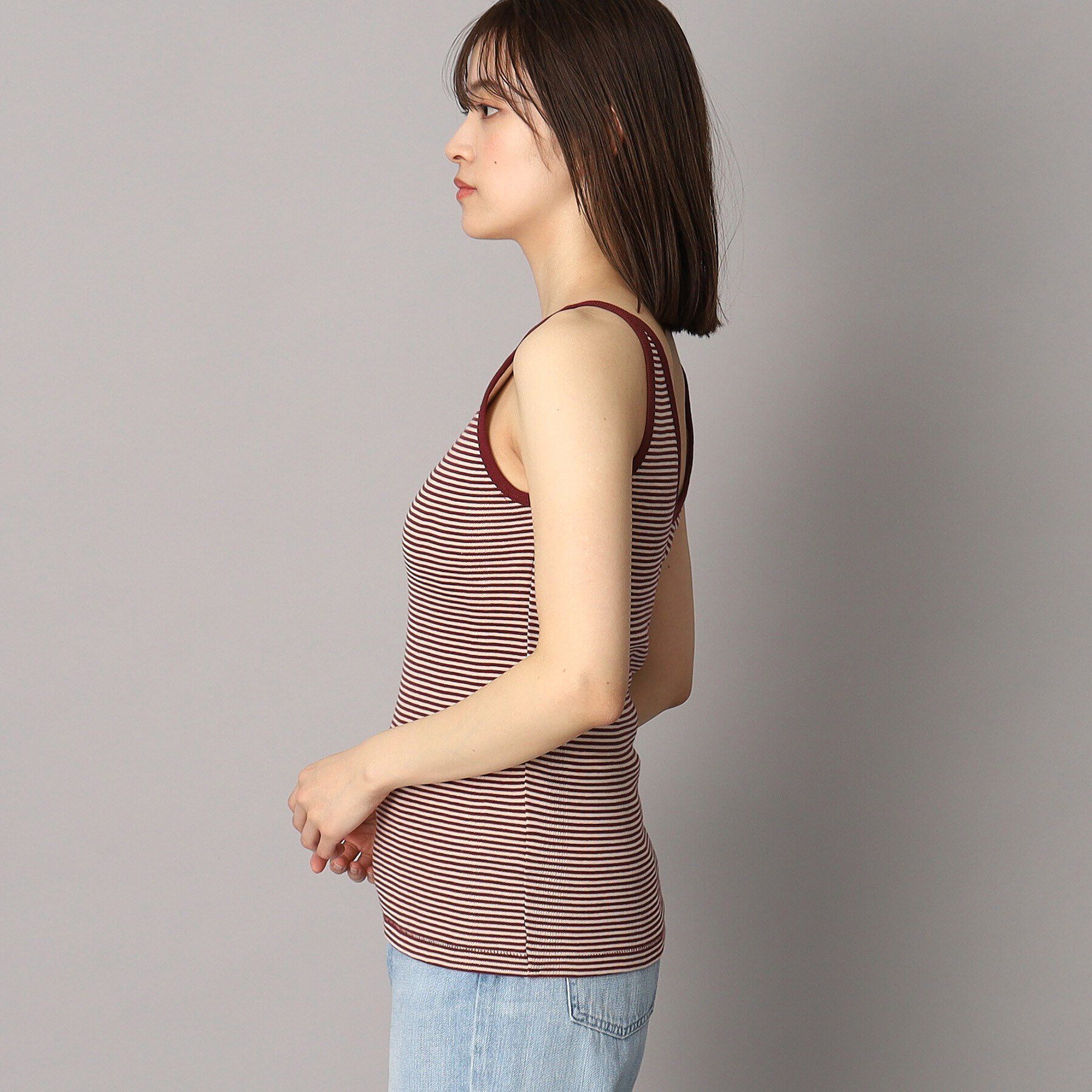 DRESSTERIOR「Robert．P．Miller（ロベルト・ピー・ミラー）パネルリブ カップ付き キャミタンクトップ」|キャミソール|