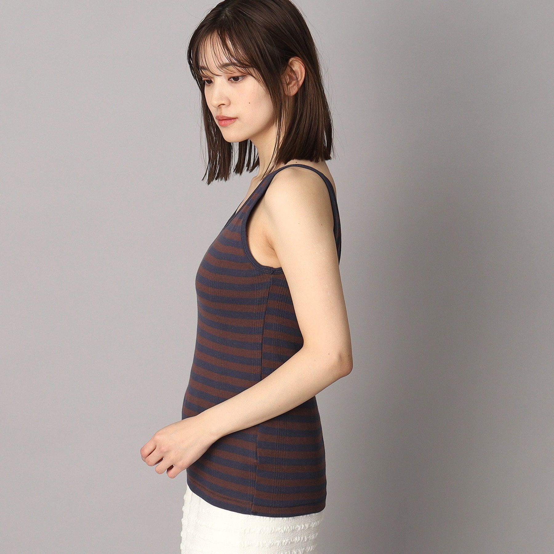 DRESSTERIOR「Robert．P．Miller（ロベルト・ピー・ミラー）パネルリブ カップ付き キャミタンクトップ」|キャミソール|