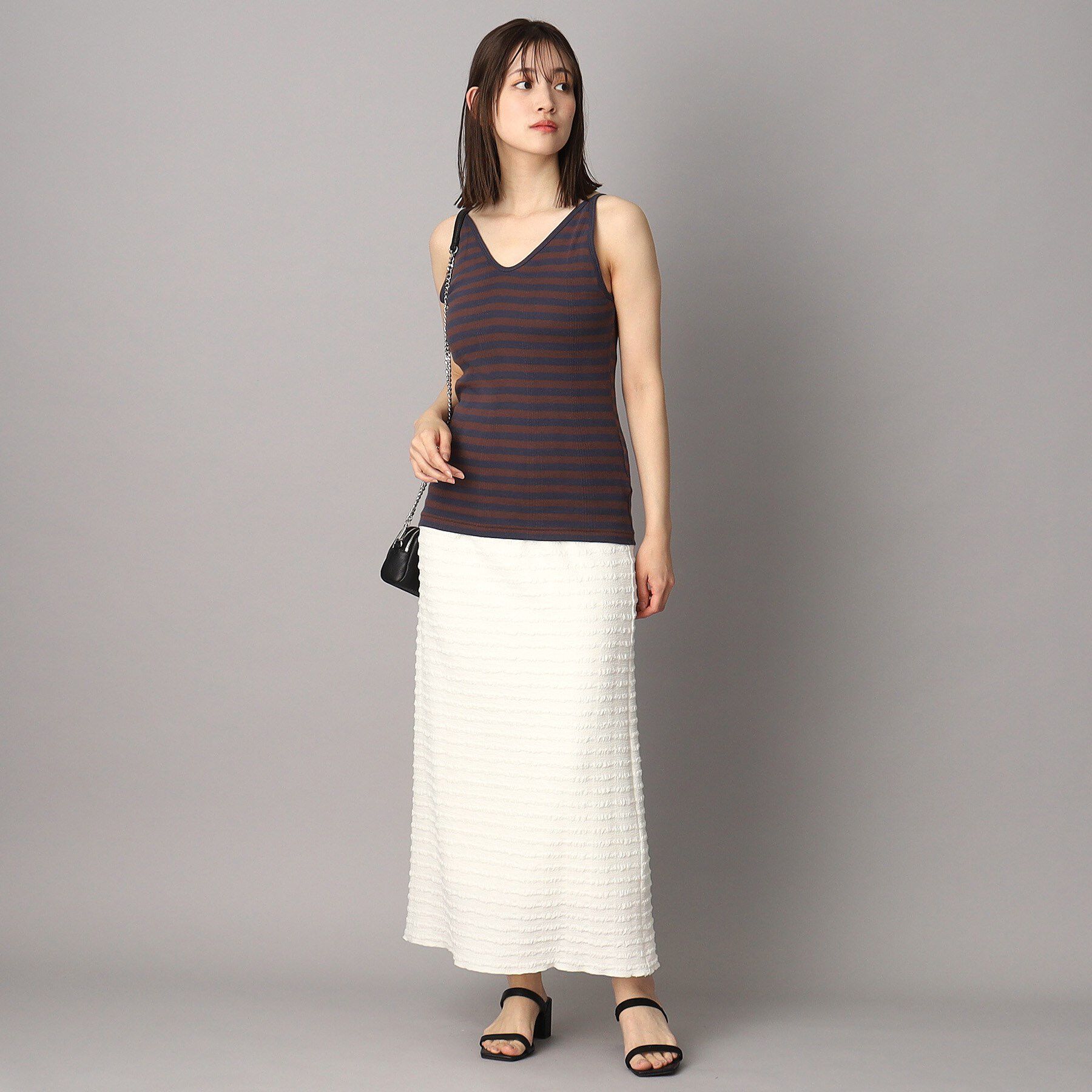 DRESSTERIOR「Robert．P．Miller（ロベルト・ピー・ミラー）パネルリブ カップ付き キャミタンクトップ」|キャミソール|