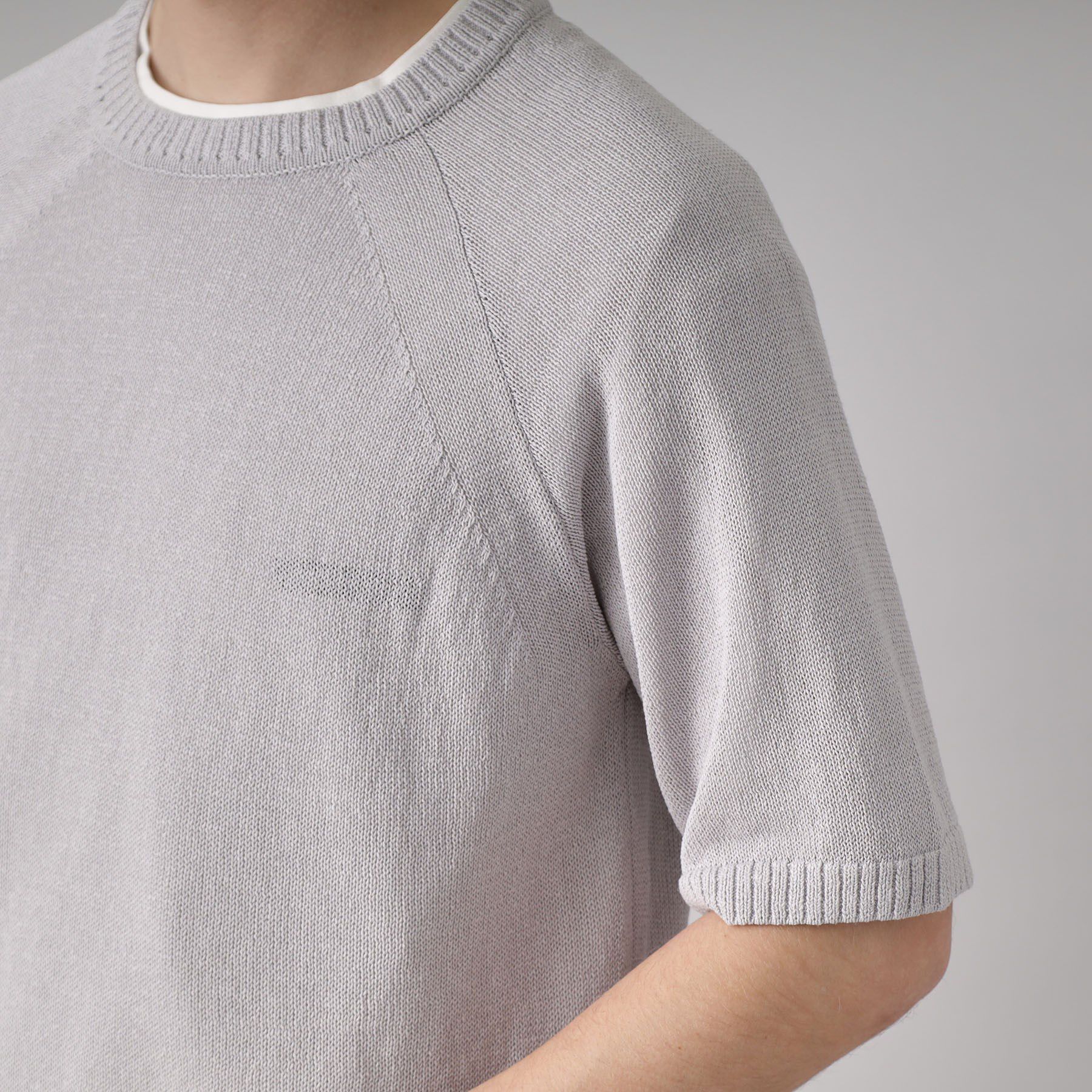 DRESSTERIOR「ペーパーコットン ハーフスリーブニット」|ニット・セーター|