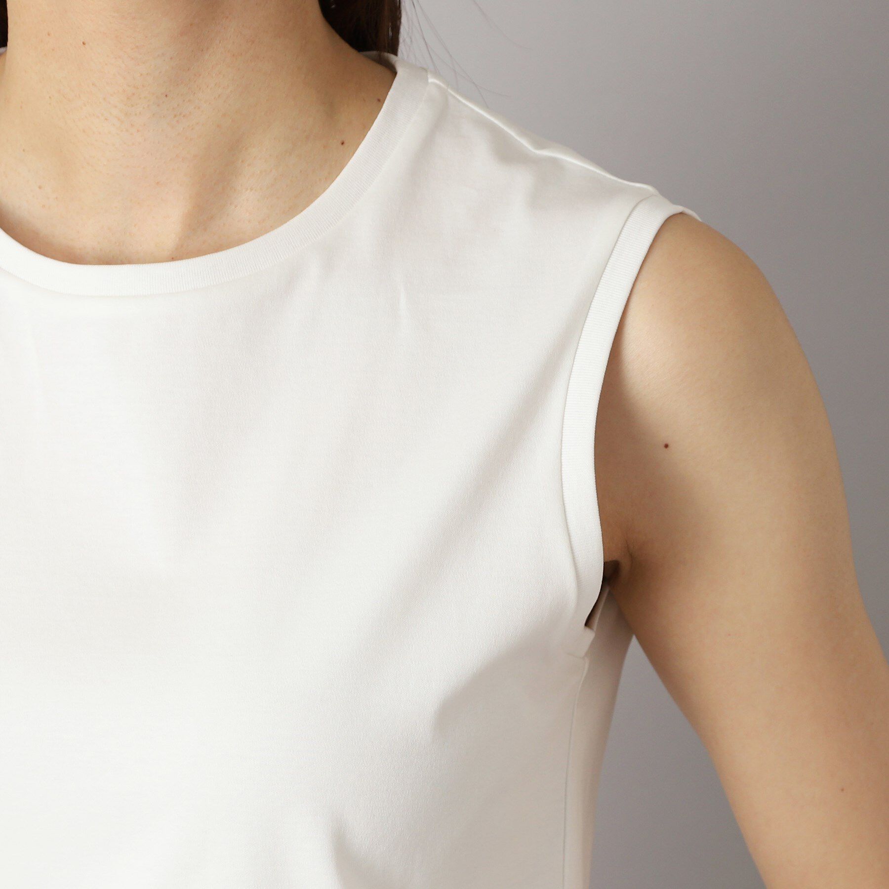 DRESSTERIOR「【接触冷感/抗菌防臭/消臭】アイスクリアコットンノースリーブT」|Tシャツ・カットソー|