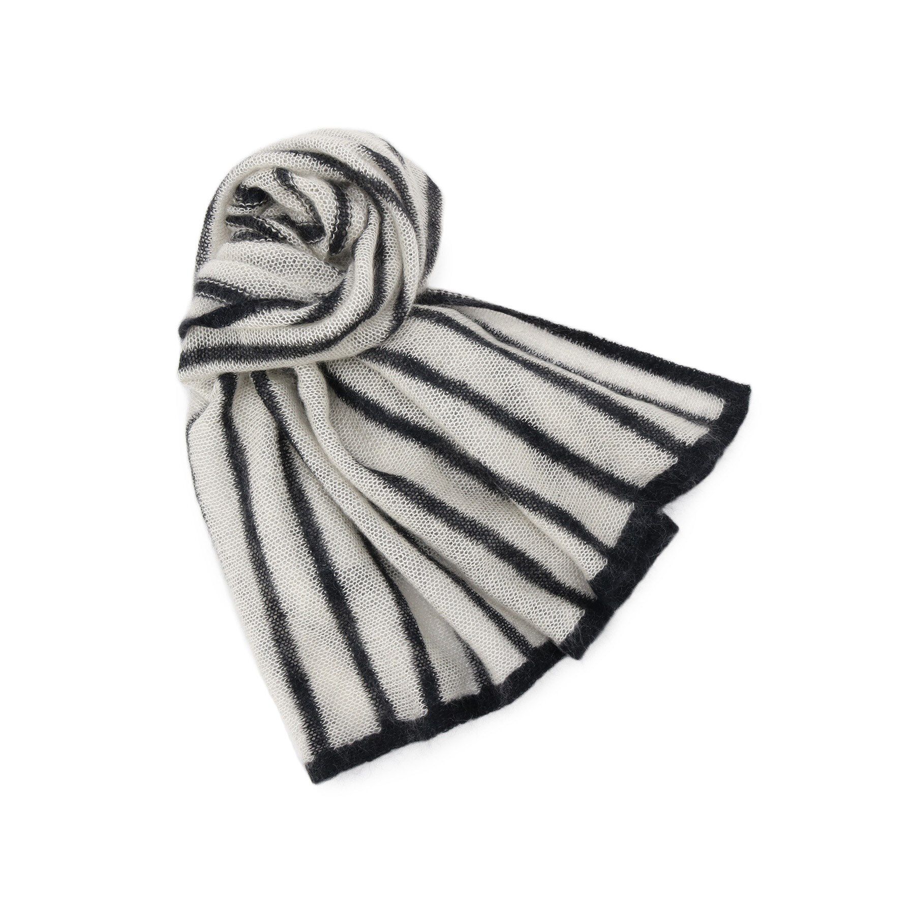 DRESSTERIOR「ASAUCE MELER（アソースメレ）モヘヤシルクヘアリーボーダースカーフ」|バンダナ・スカーフ|