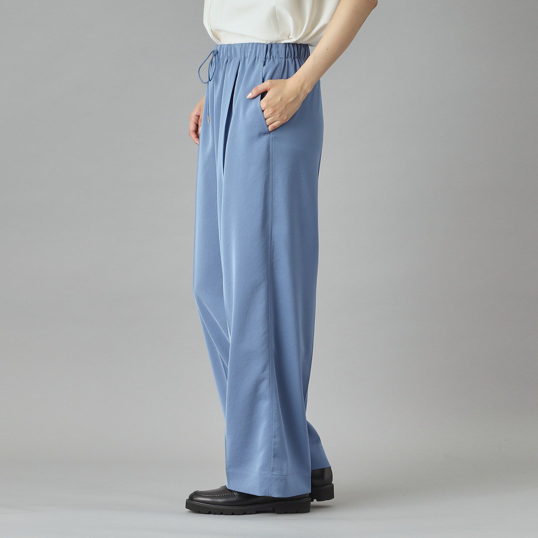 DRESSTERIOR「【ウォッシャブル/ウエストゴム】サテンイージーパンツ」|その他|