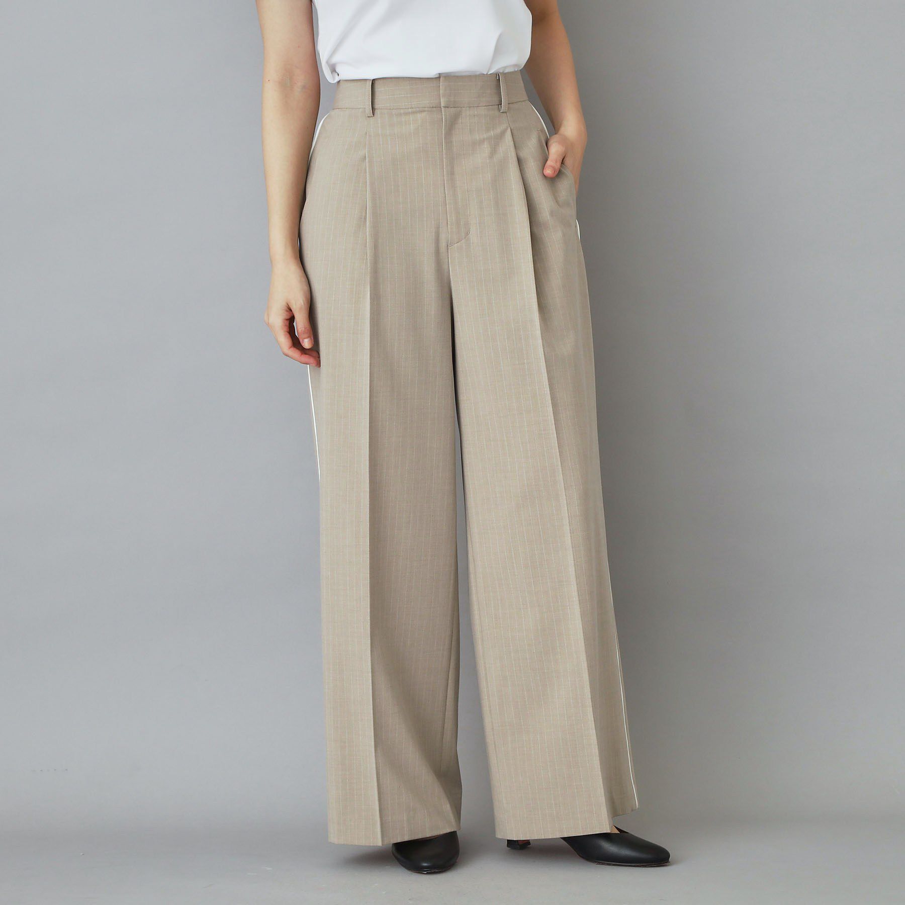 DRESSTERIOR「【セットアップ可/ウォッシャブル】ストライプ2WAYストレッチ サイドラインパンツ」|その他|