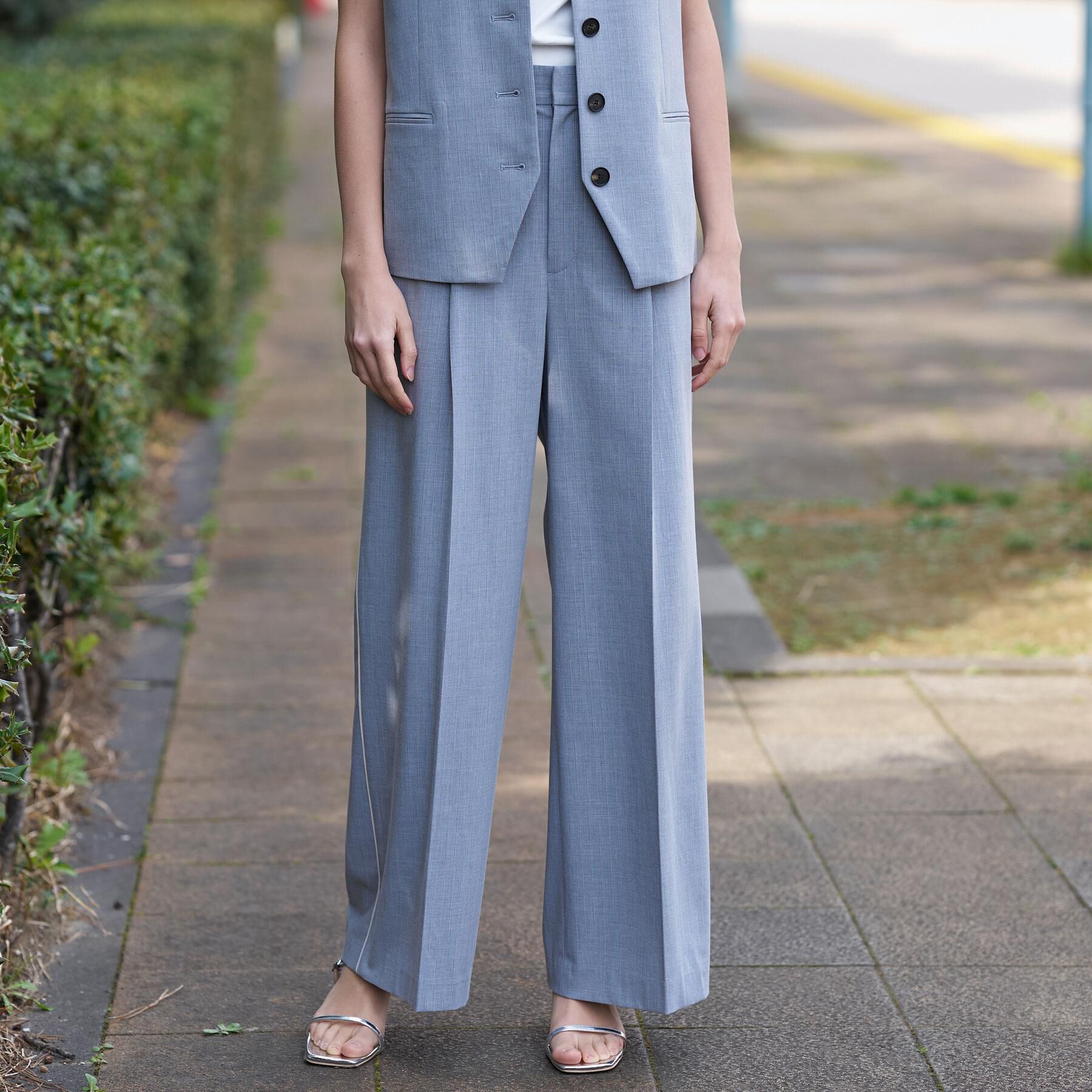 DRESSTERIOR「【セットアップ可/ウォッシャブル】ストライプ2WAYストレッチ サイドラインパンツ」|その他|