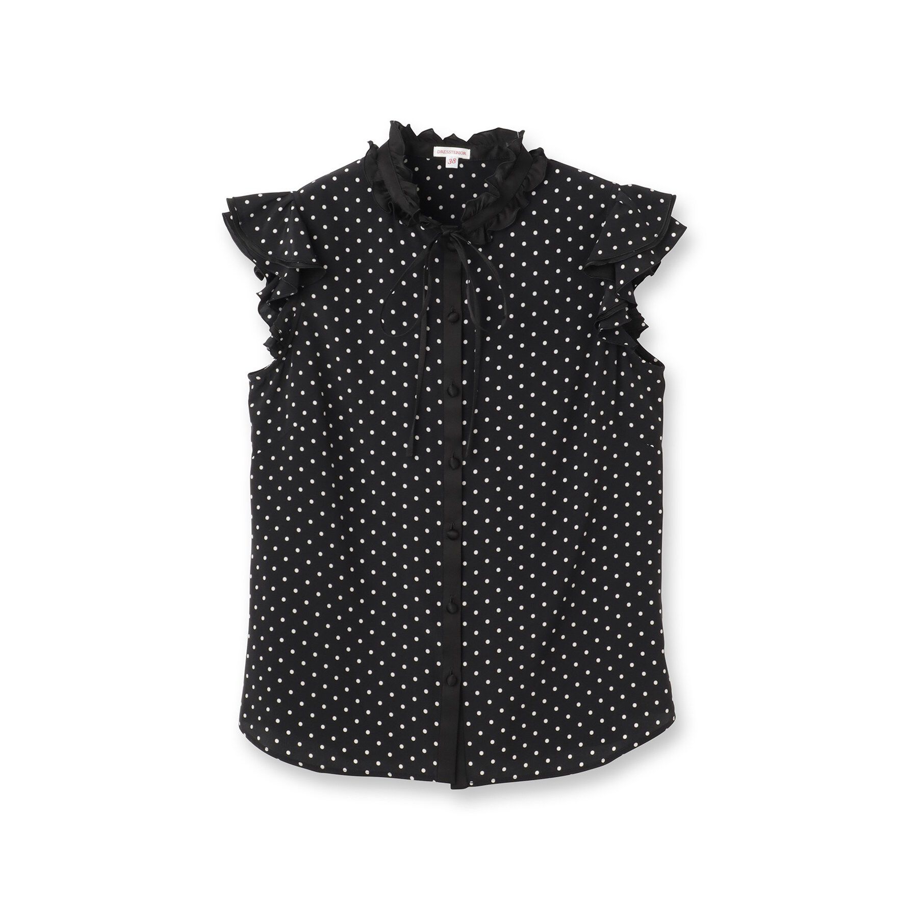 DRESSTERIOR「【otonaMUSE5月号掲載/着映え/ウォッシャブル】ドットプリントウィングスリーブブラウス」|シャツ・ブラウス|