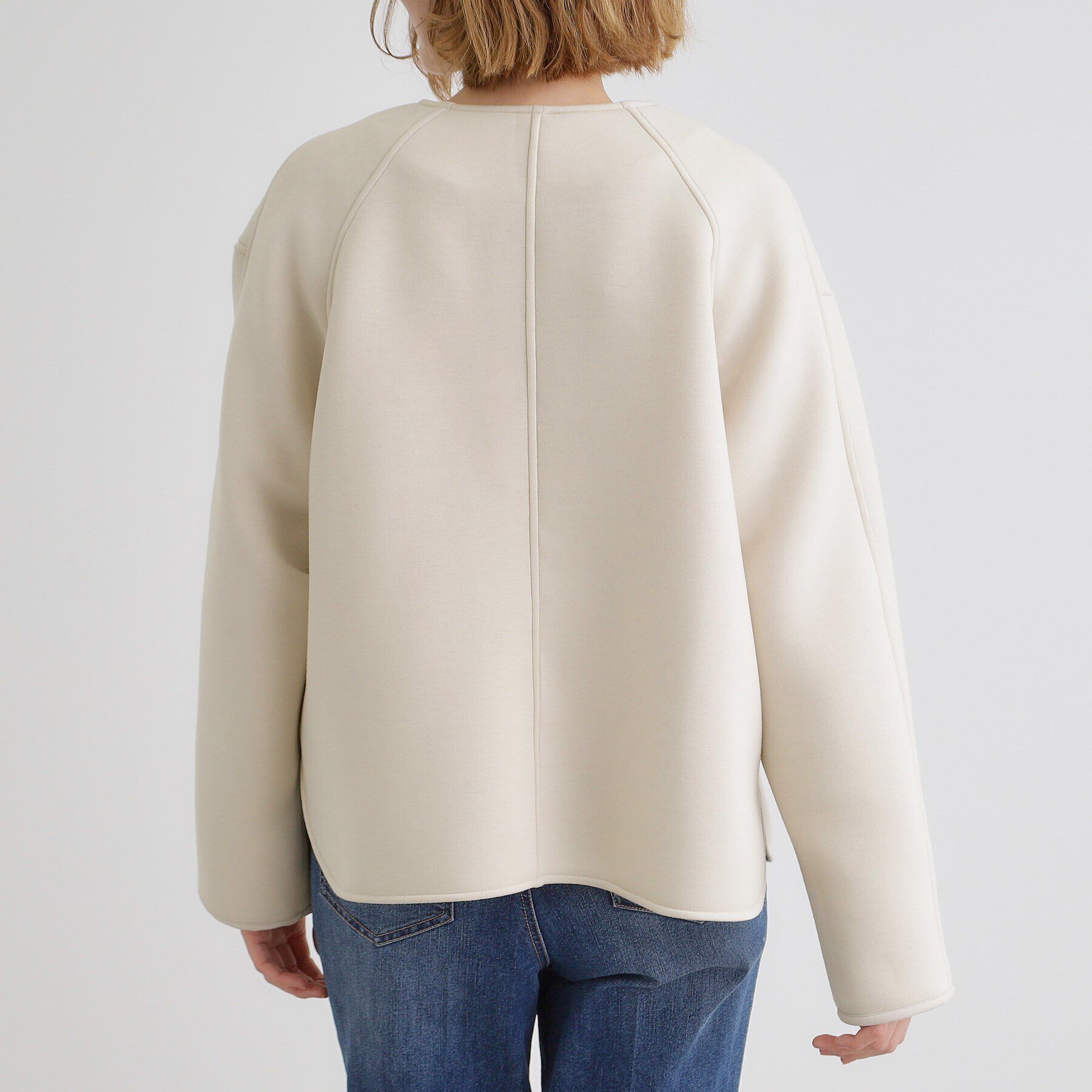 grove「ダンボールジャージパイピングブルゾン」|ブルゾン・スタジャン|