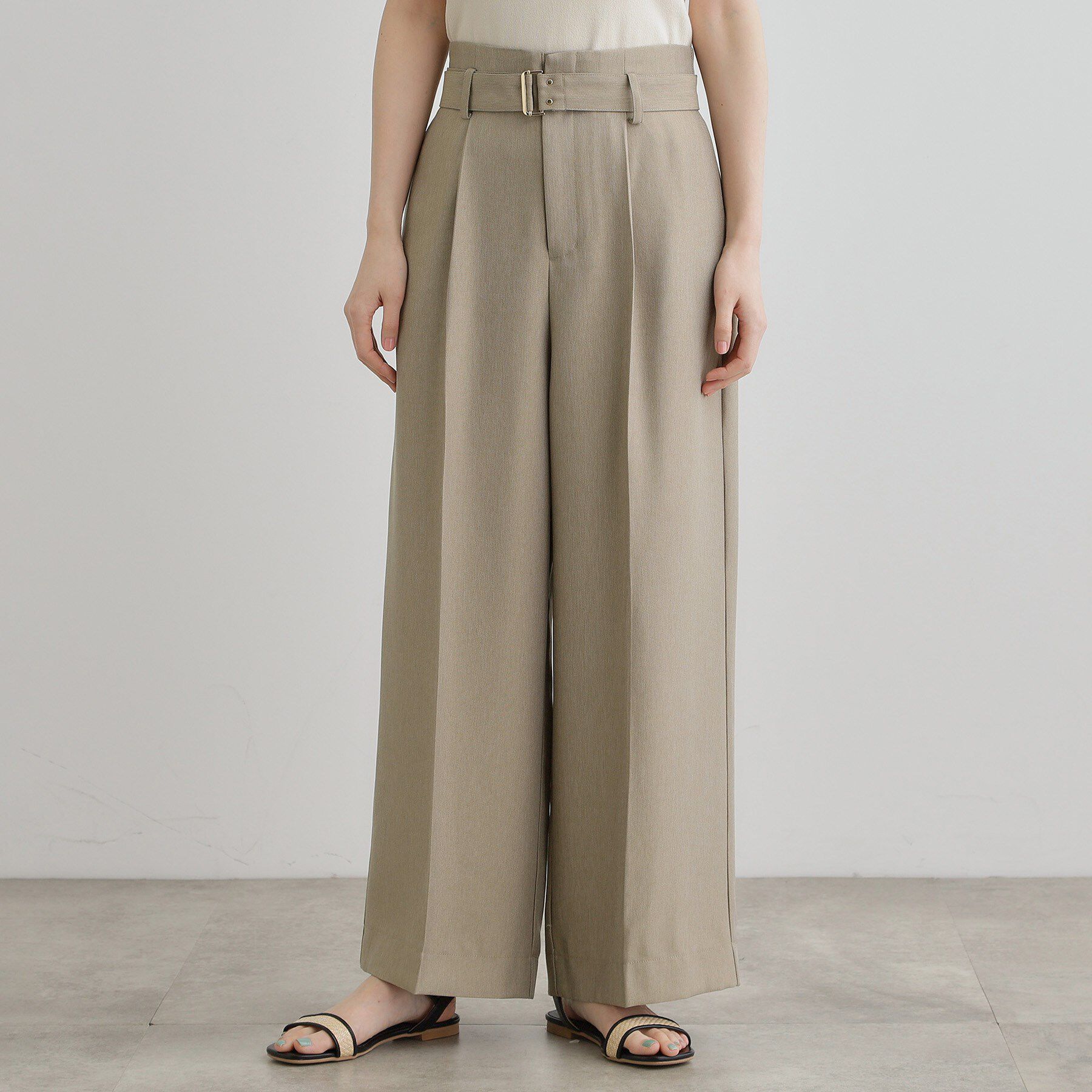 grove「デニムライクベルト付きワイドパンツ」|その他|