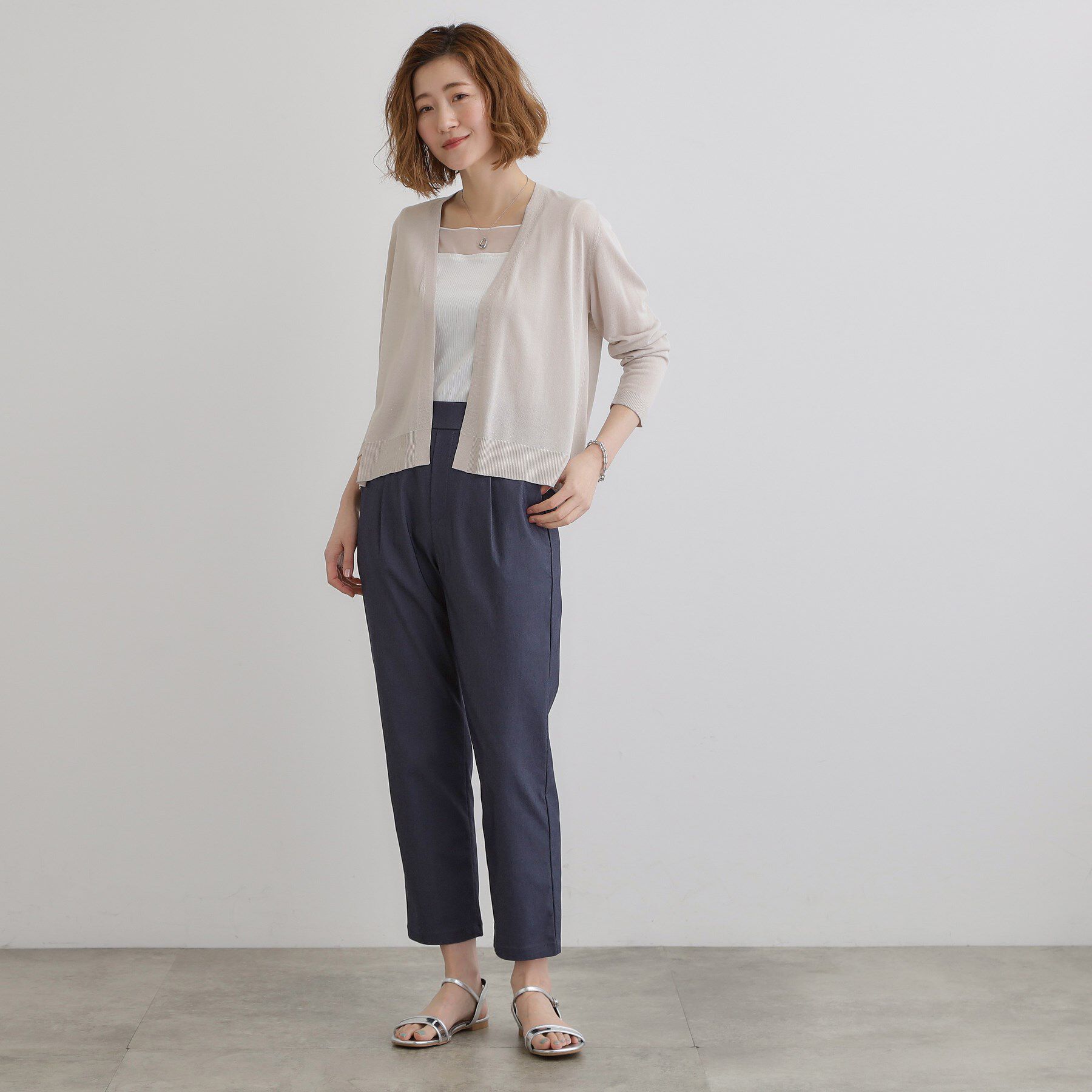 grove「【接触冷感/UVカットetc】夏に嬉しい機能付き！ベーシックショートカーディガン」|カーディガン|