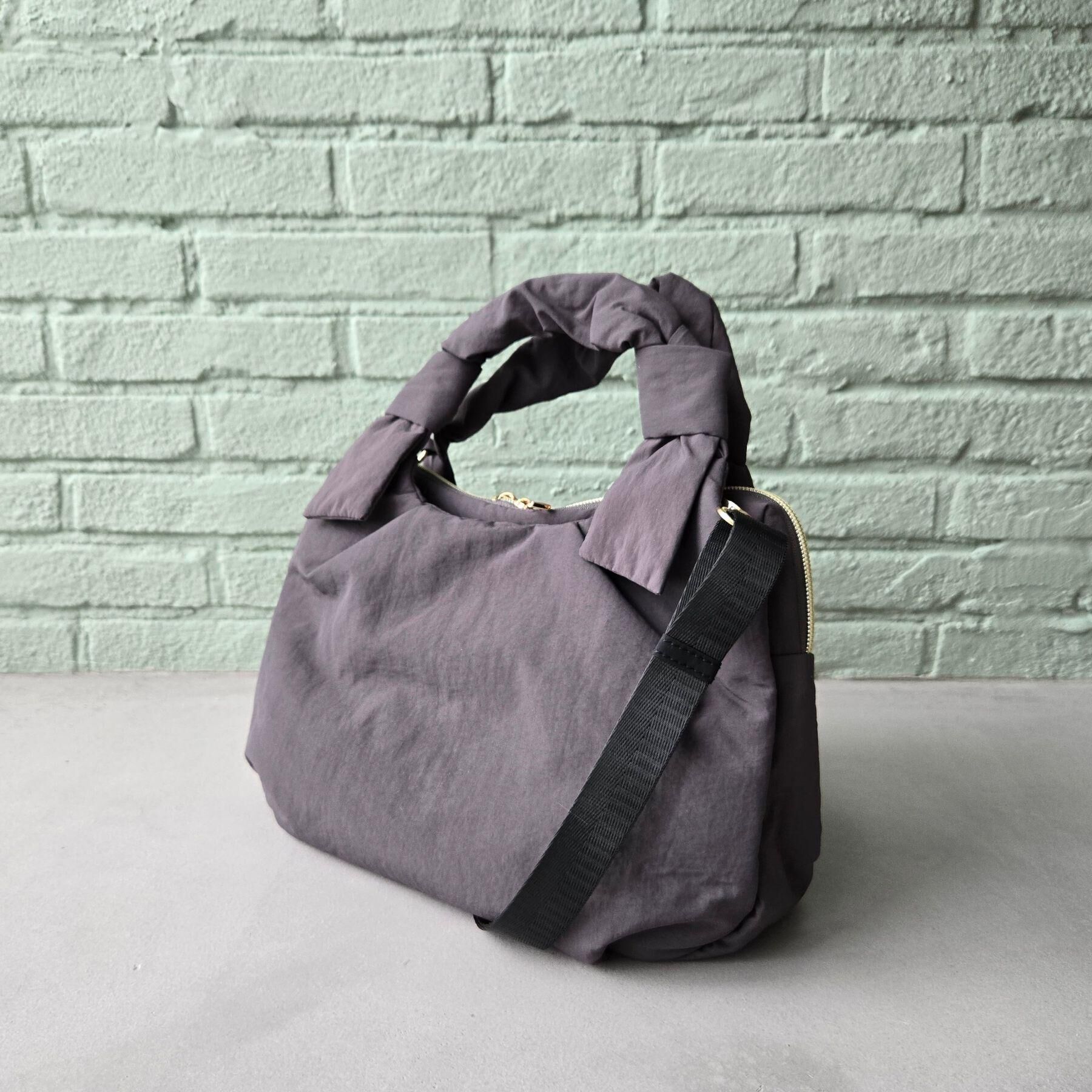 grove「【晴れの日も雨の日も】撥水アオリハンドルノットナイロン2WAYトート」|トートバッグ|