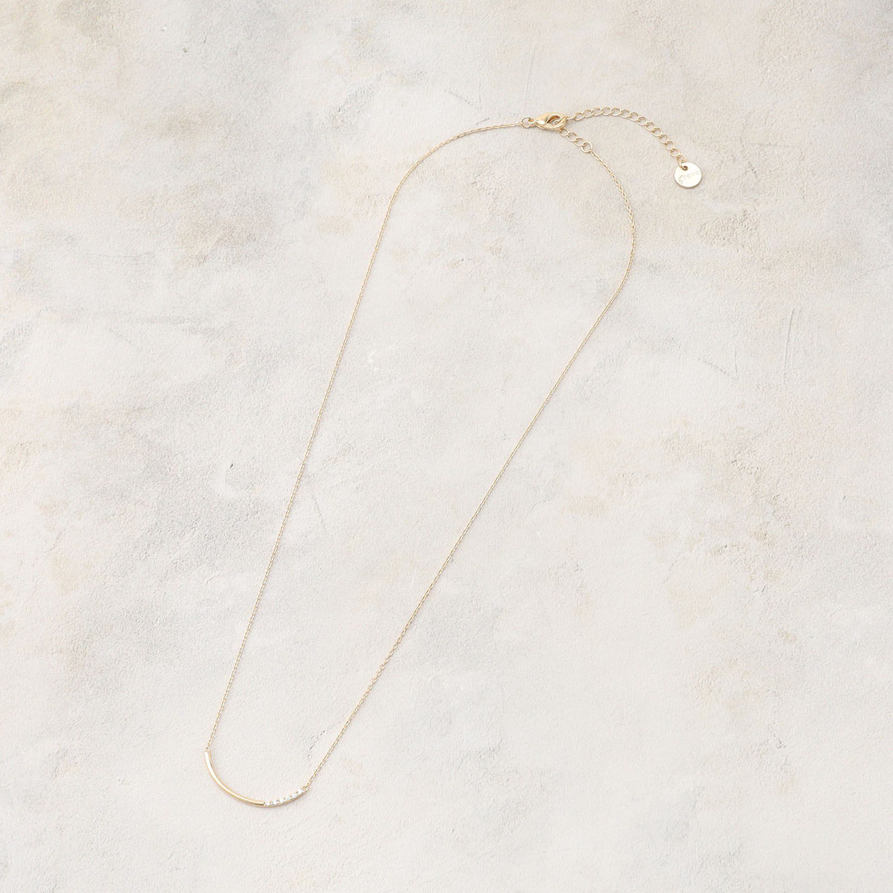 grove「ビジューバーショートネックレス」|ネックレス|