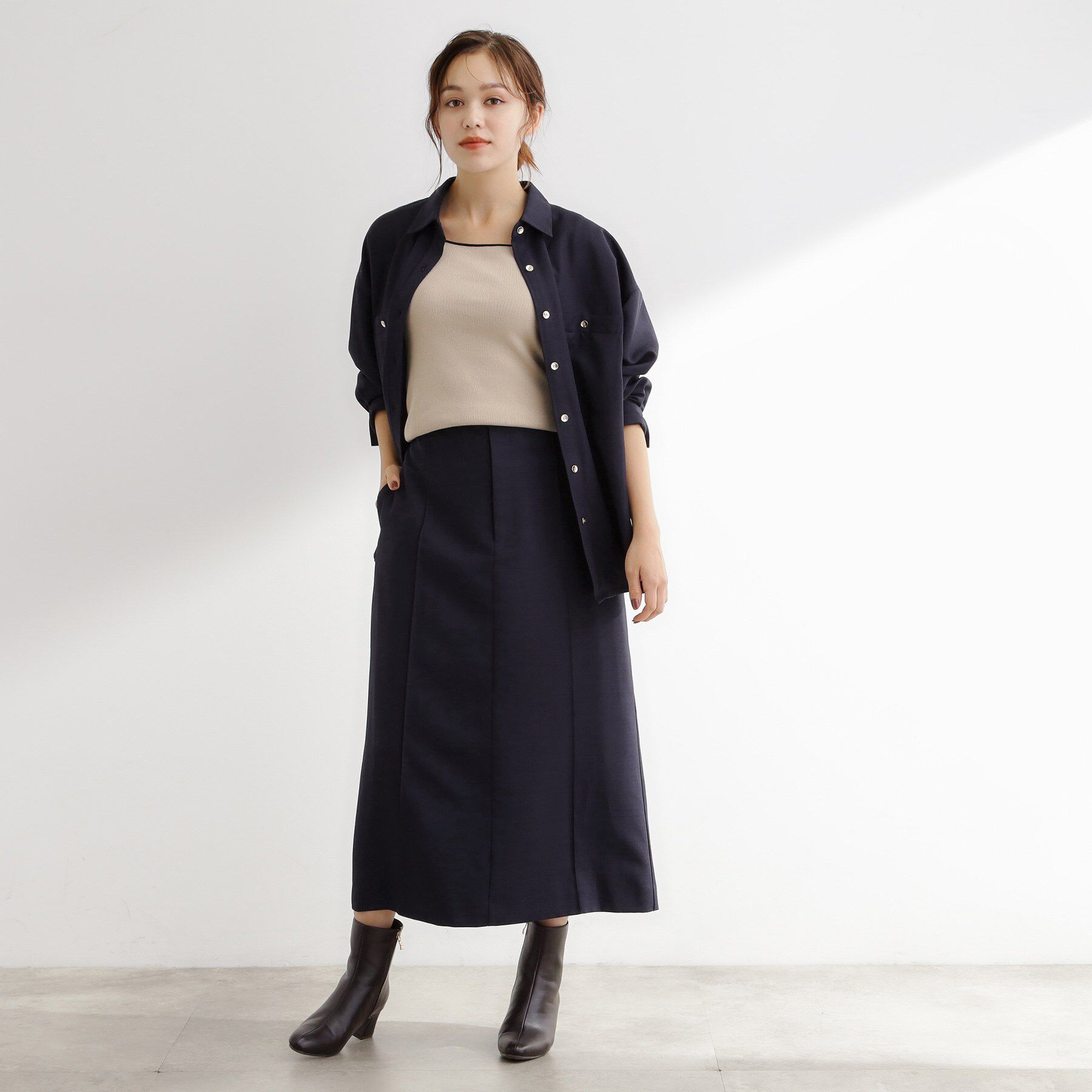 grove「【カセット服】洗えるストレートシルエットスカート」|スカート|