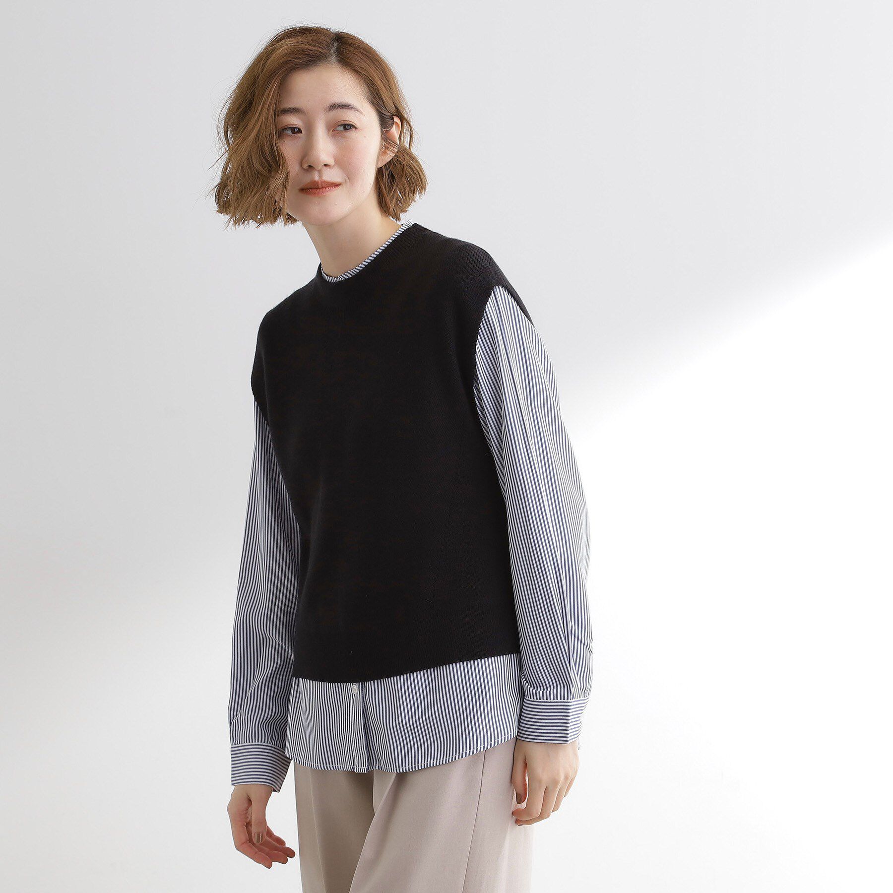 grove「ニットベスト&times;シャツセット」|その他|