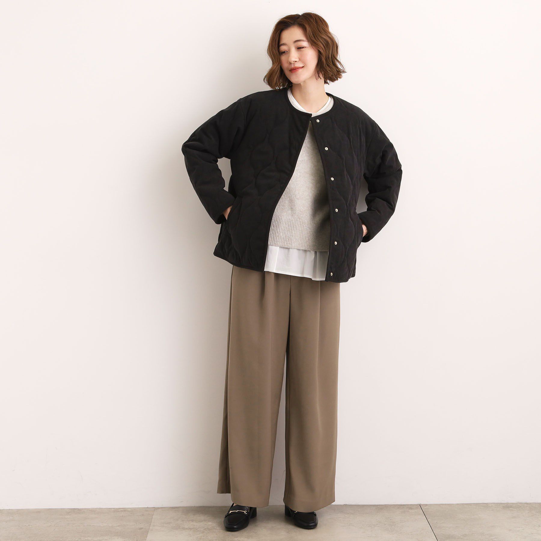 grove「【2WAY・リバーシブル】大人が着たい上品コーデュロイジャケット」|ダウン|