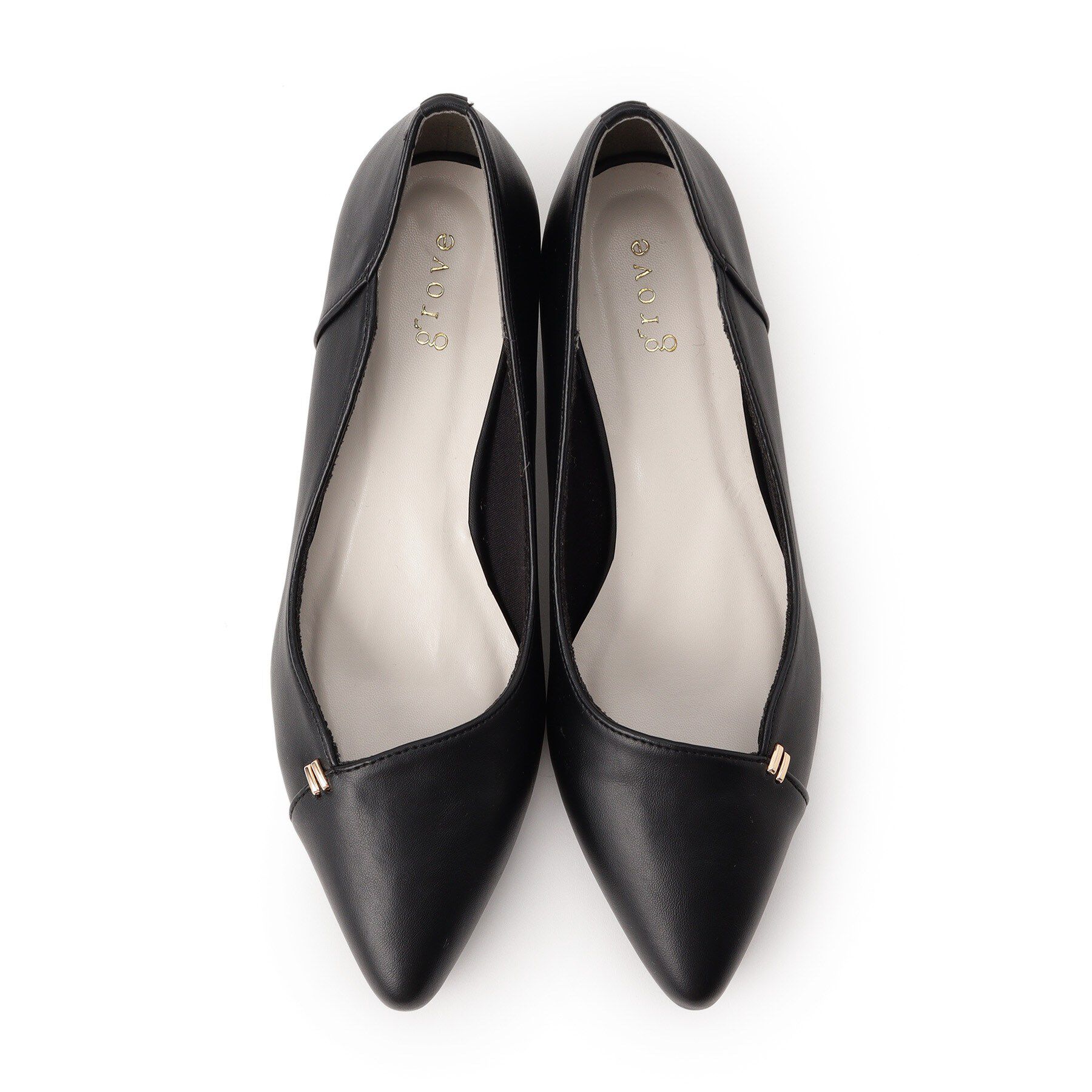 grove「Vカッティングメタルポイントパンプス」|パンプス|