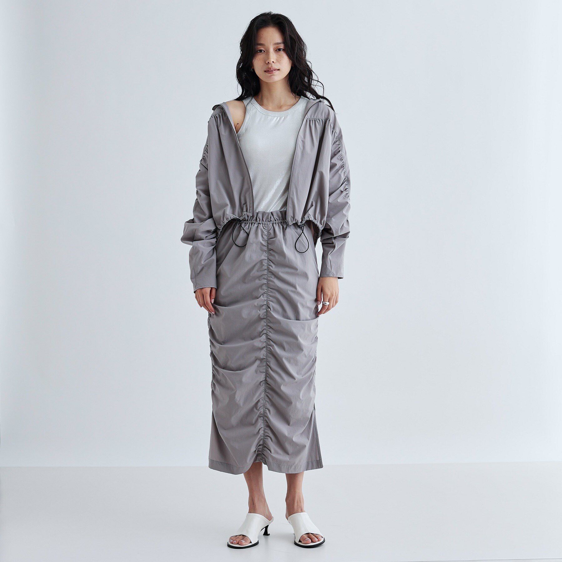 GALLEST「シャイニーアメスリタンクトップ（カップ付き）」|キャミソール|