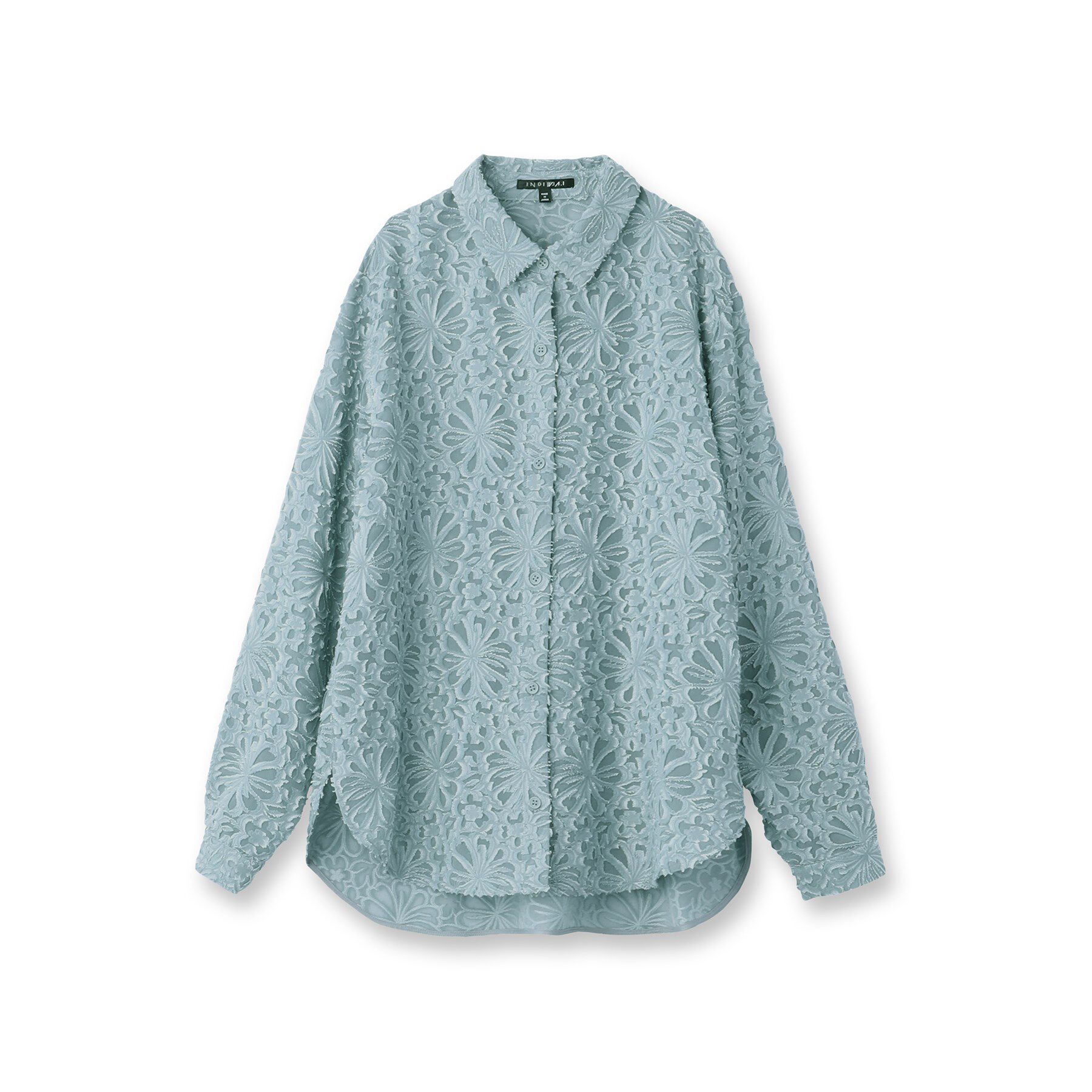 INDIVI「【日本製／SETUP可能】ジャカードレースブラウス」|シャツ・ブラウス|