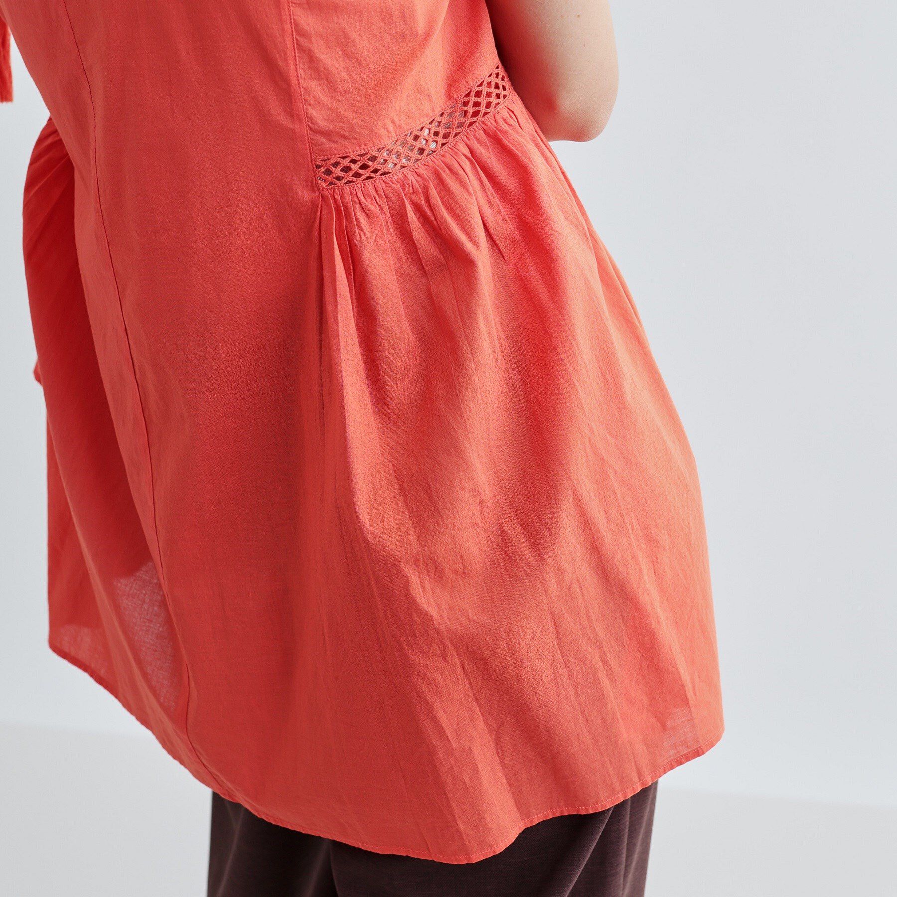 GALLEST「シャーリングスリーブコットンブラウス」|シャツ・ブラウス|