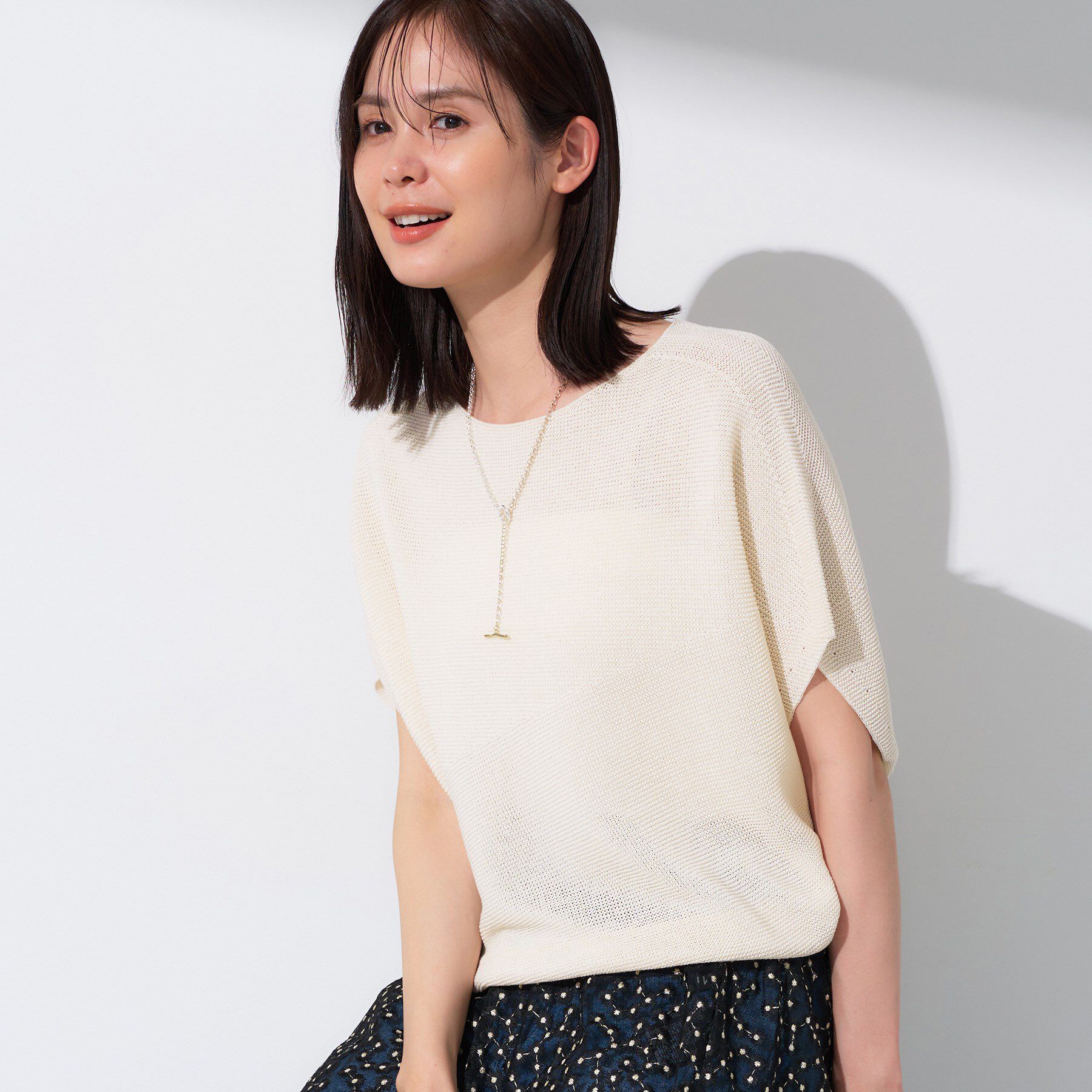 INDIVI「【洗える／清涼感】コクーンシルエットニット」|ニット・セーター|