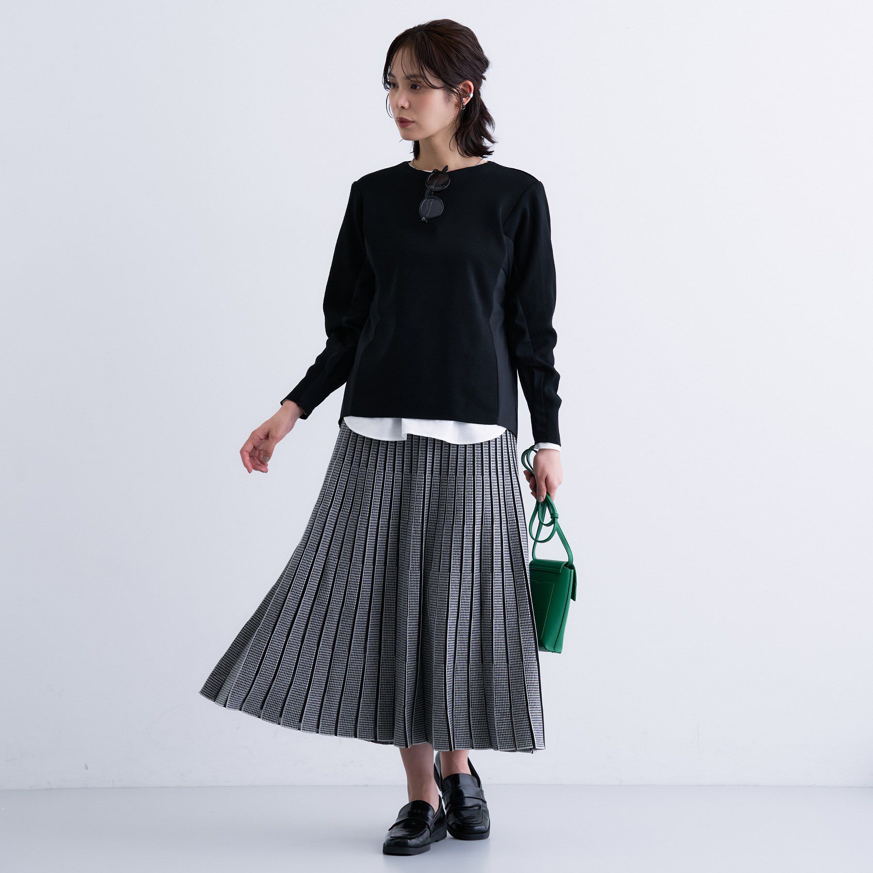 INDIVI「【洗える／選べる8色】トーンアップニット」|ニット・セーター|