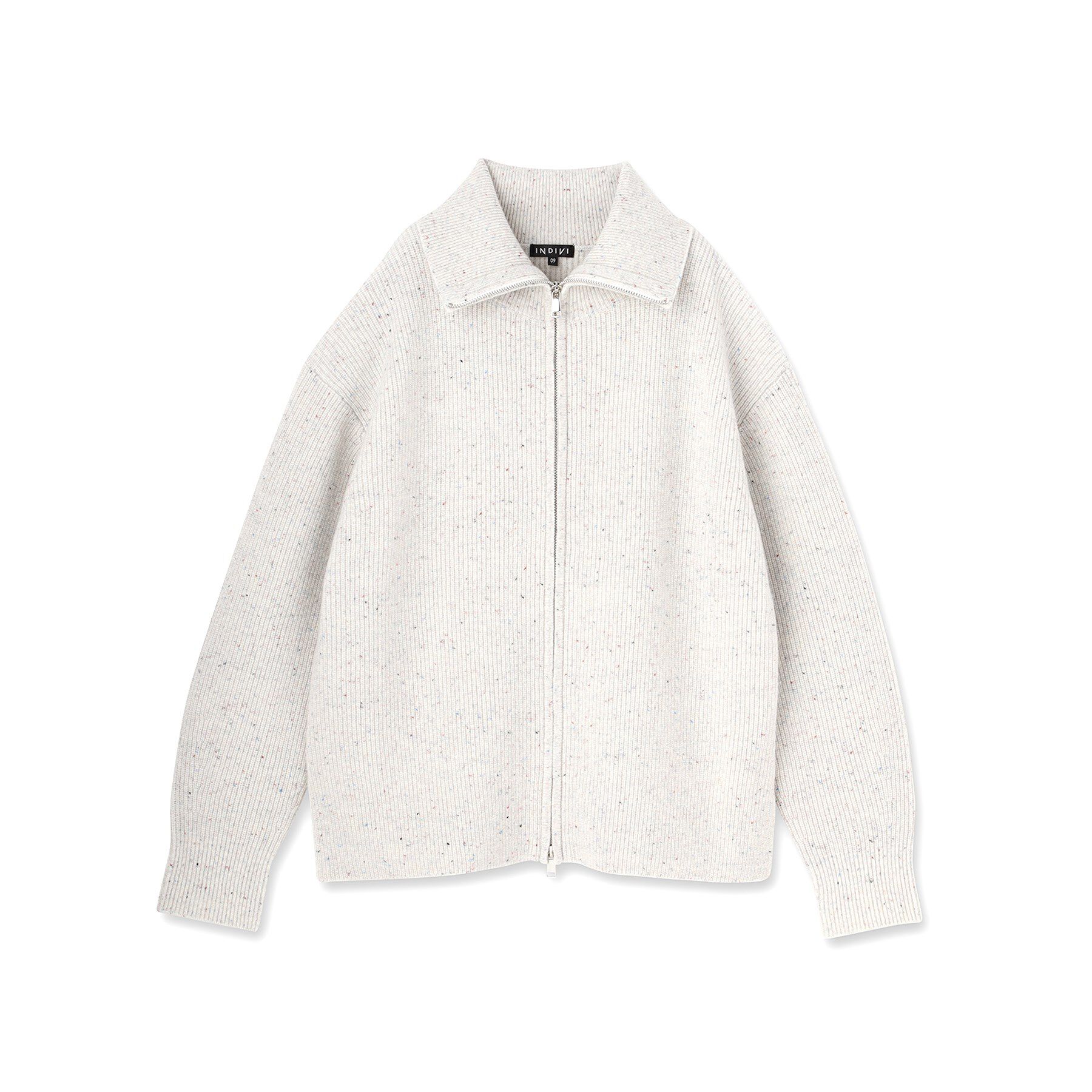 INDIVI「【洗える】カラーネップ ダブルジップカーディガン」|カーディガン|